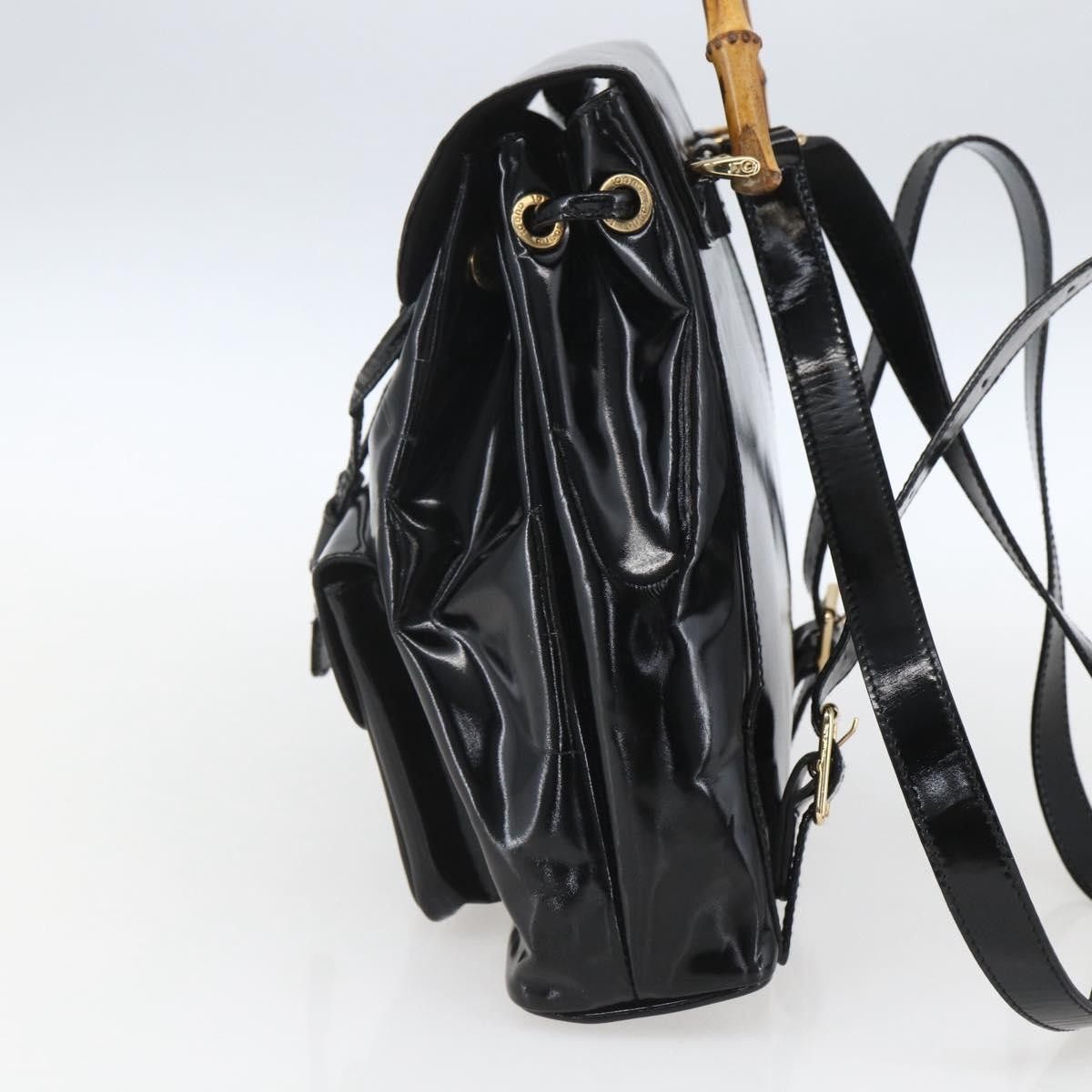 Gucci Gucci Vintage Bamboo Backpack Patent Size ONE SIZE - 4 Thumbnail
