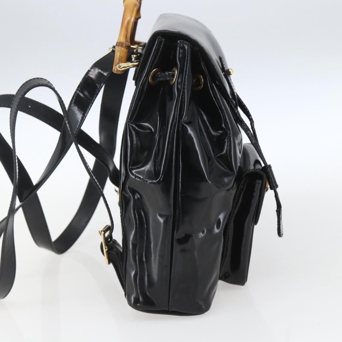 Gucci Gucci Vintage Bamboo Backpack Patent Size ONE SIZE - 3 Thumbnail