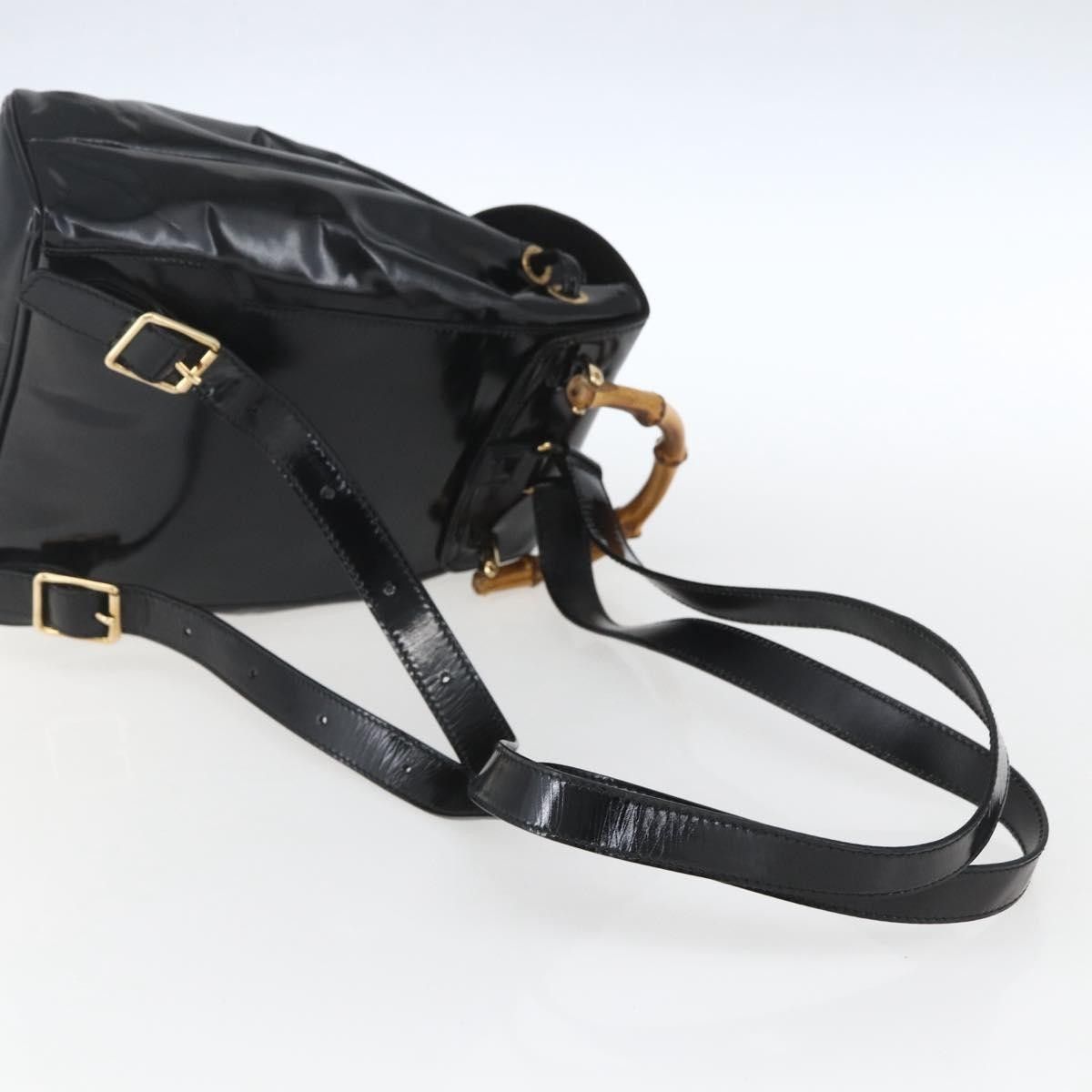 Gucci Gucci Vintage Bamboo Backpack Patent Size ONE SIZE - 17 Thumbnail