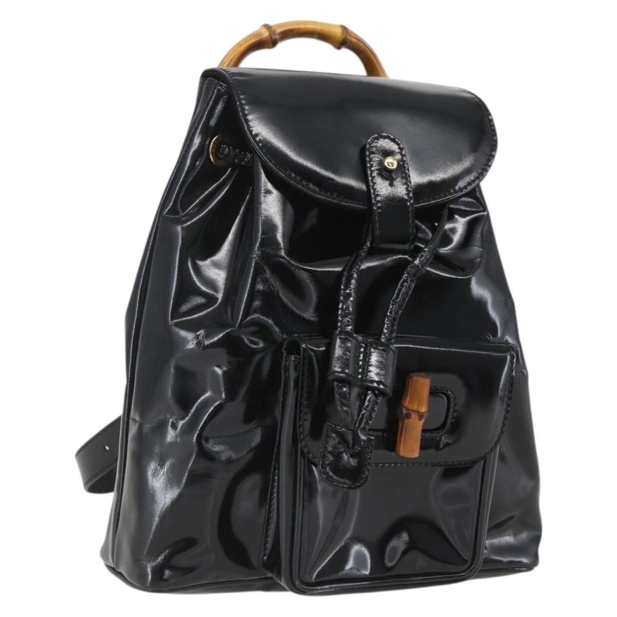 Gucci Gucci Vintage Bamboo Backpack Patent Size ONE SIZE - 20 Thumbnail