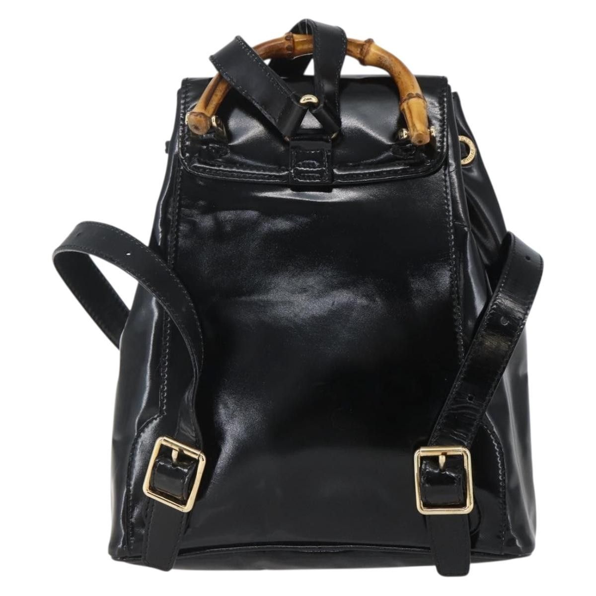 Gucci Gucci Vintage Bamboo Backpack Patent Size ONE SIZE - 2 Thumbnail