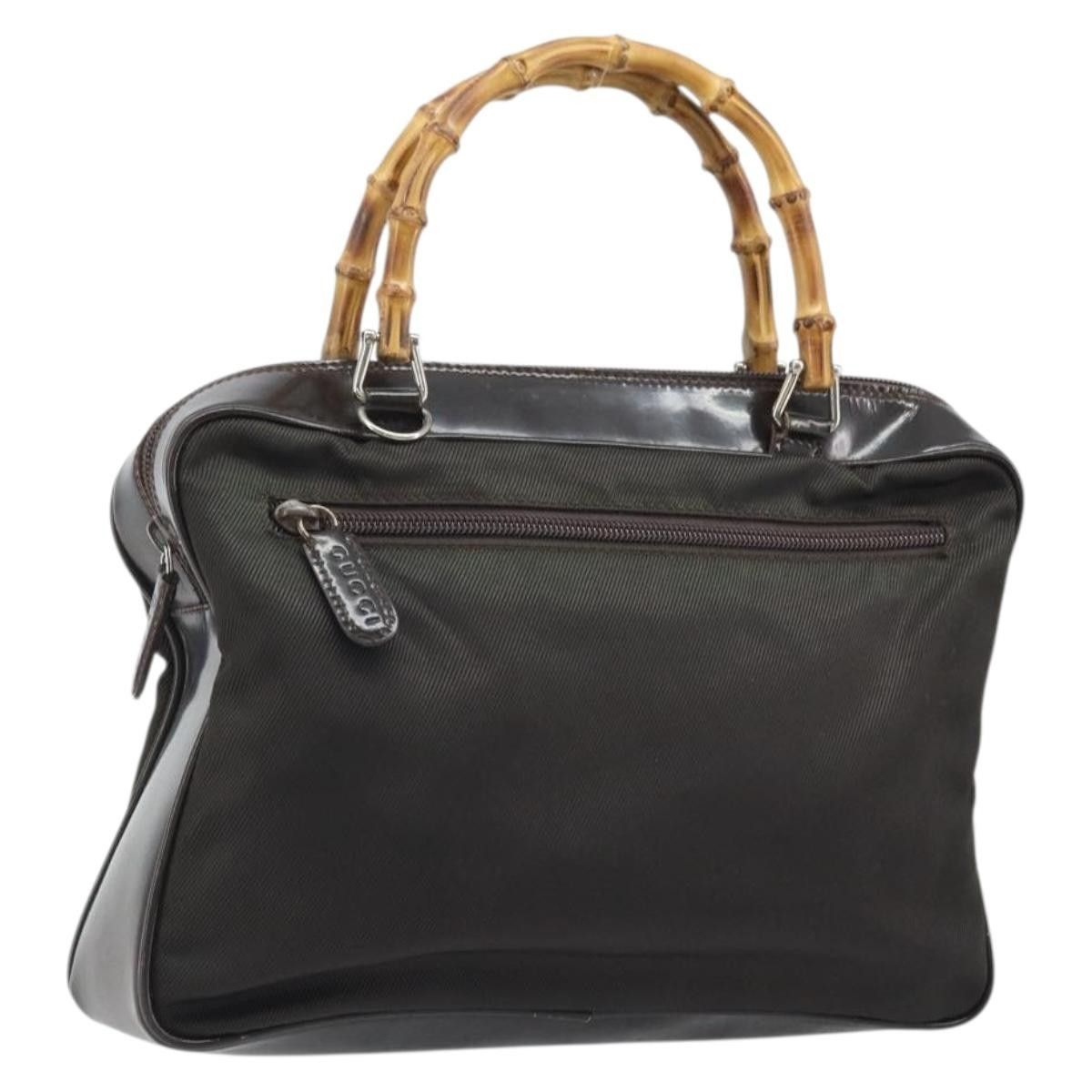 Gucci Gucci Vintage Bamboo Handle Bag Nylon Size ONE SIZE - 15 Thumbnail