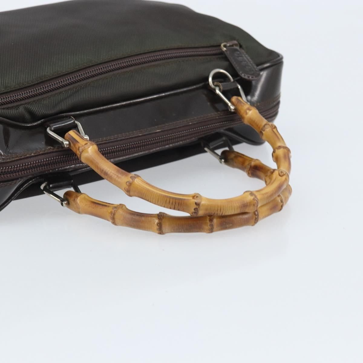 Gucci Gucci Vintage Bamboo Handle Bag Nylon Size ONE SIZE - 17 Thumbnail