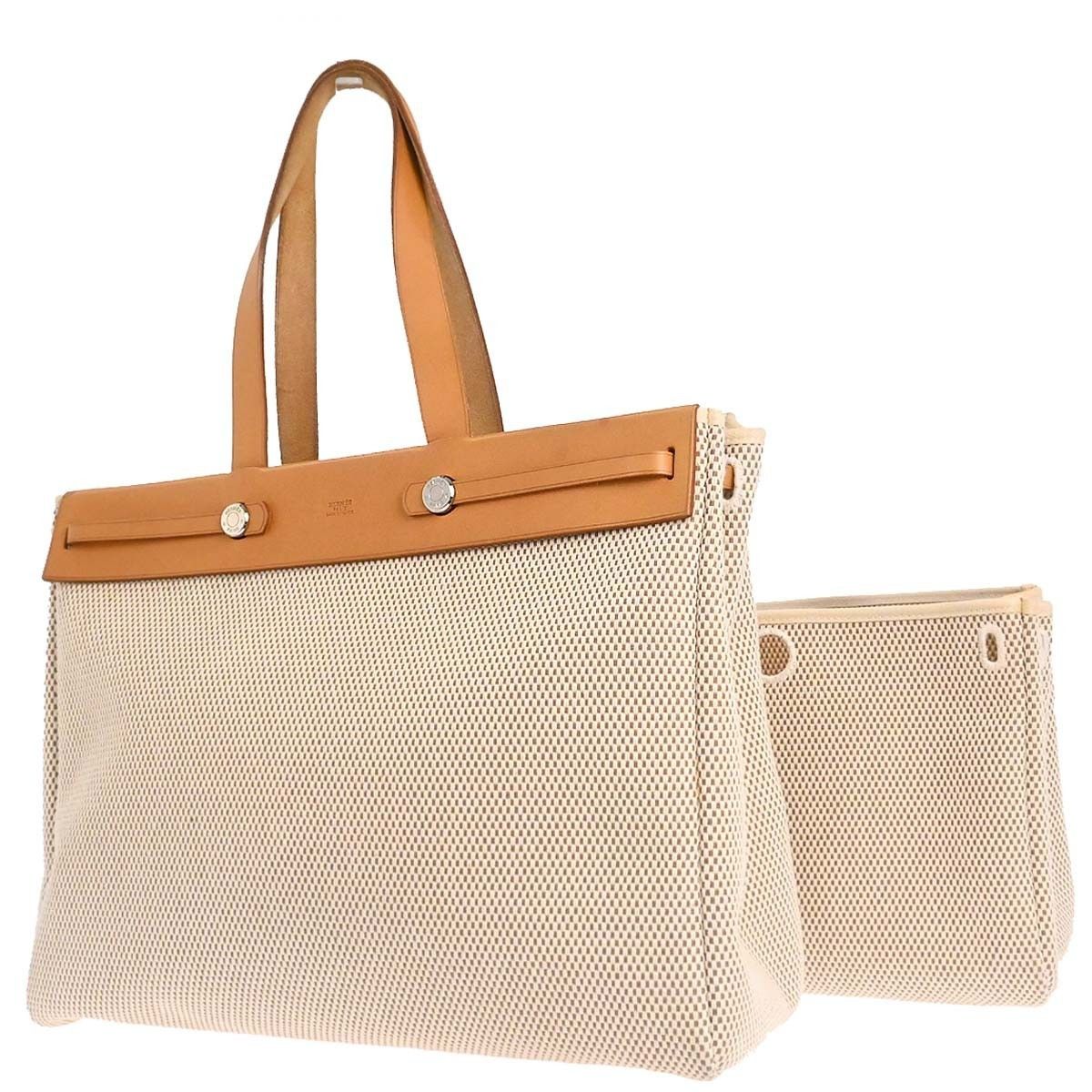 Hermes Hermes Herbag Cabas Toile and Leather Size ONE SIZE - 2 Thumbnail
