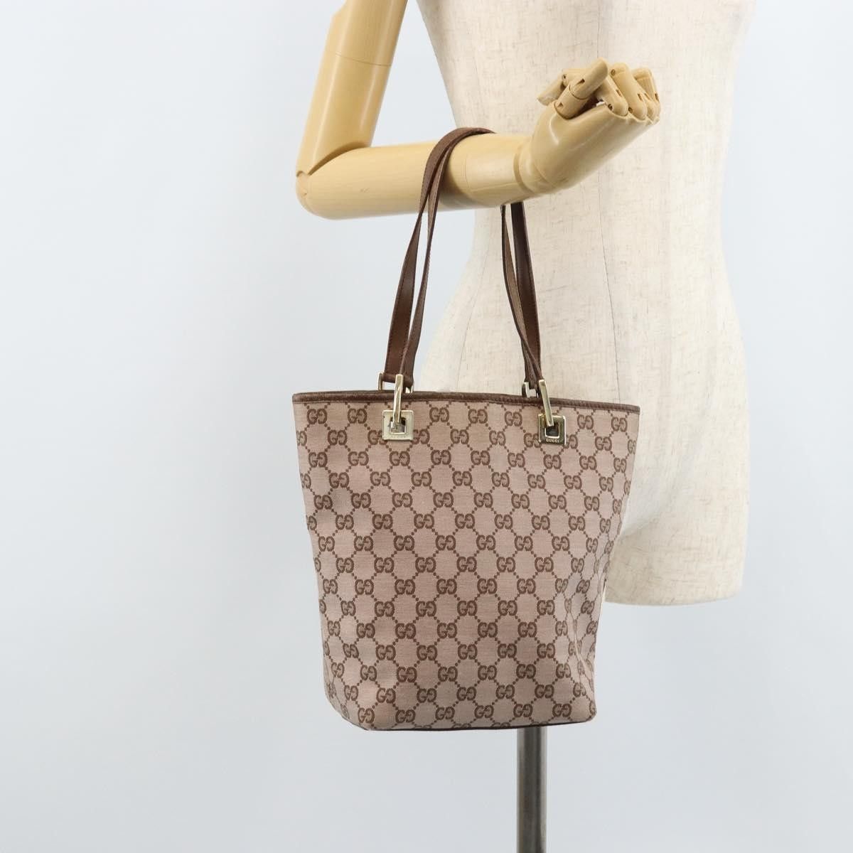 Gucci Gucci Vintage Bucket Shopping Tote GG Canvas Size ONE SIZE - 15 Thumbnail