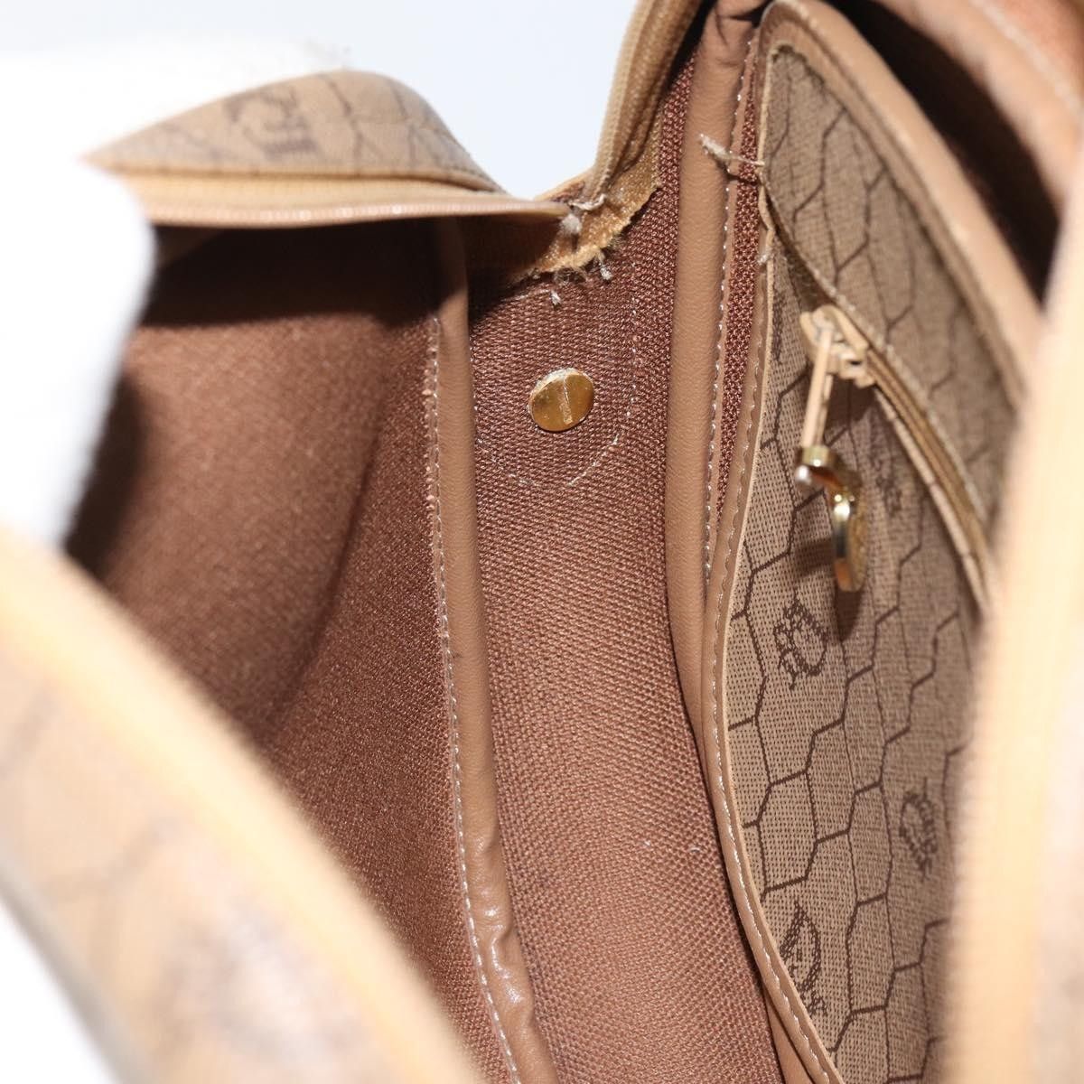 Dior Christian Dior Vintage Honeycomb Canvas and Leather Size ONE SIZE - 20 Thumbnail