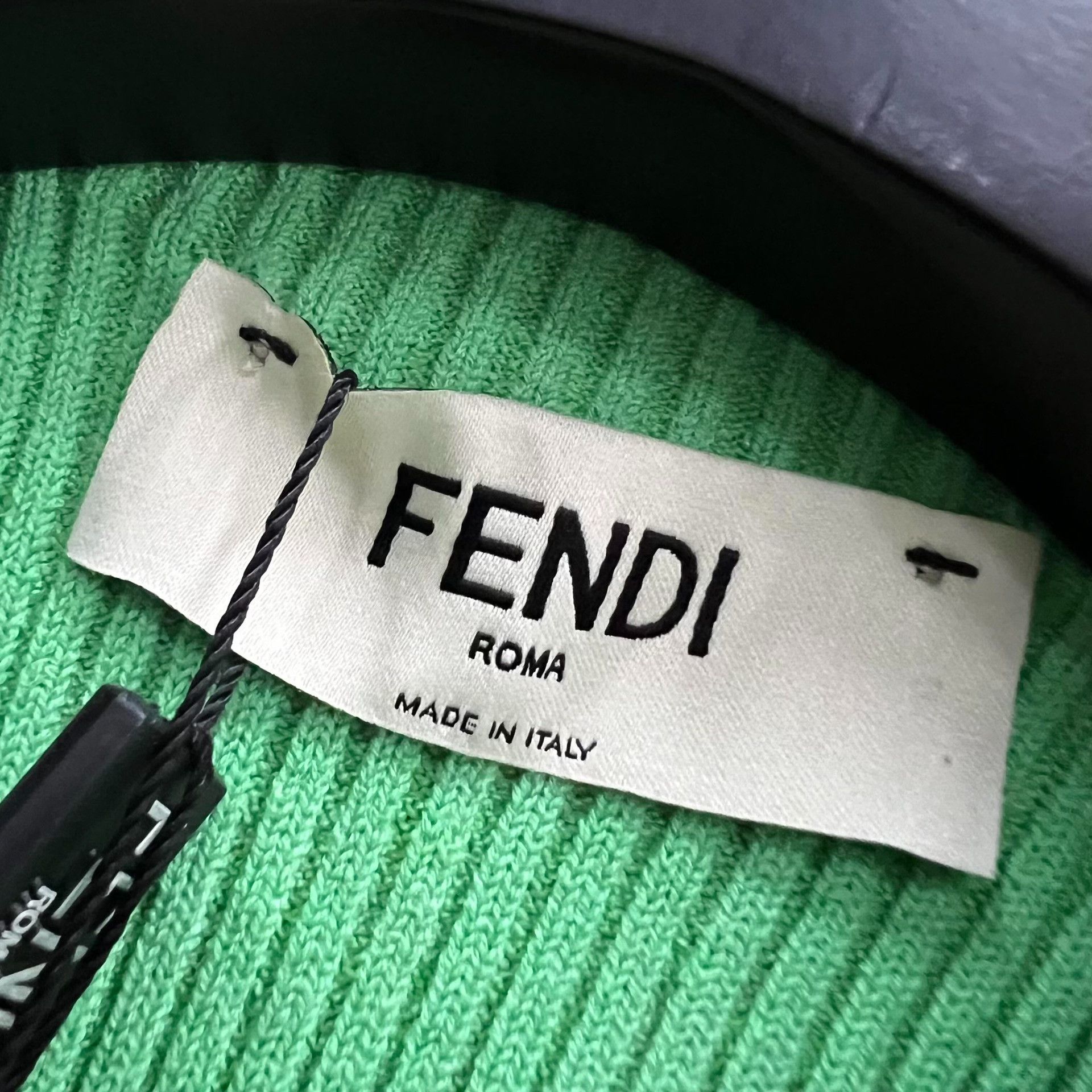 Fendi Fendi Green Ribbed Knit Mini Dress Size IT 36 Size XS / US 0-2 / IT 36-38 - 4 Thumbnail