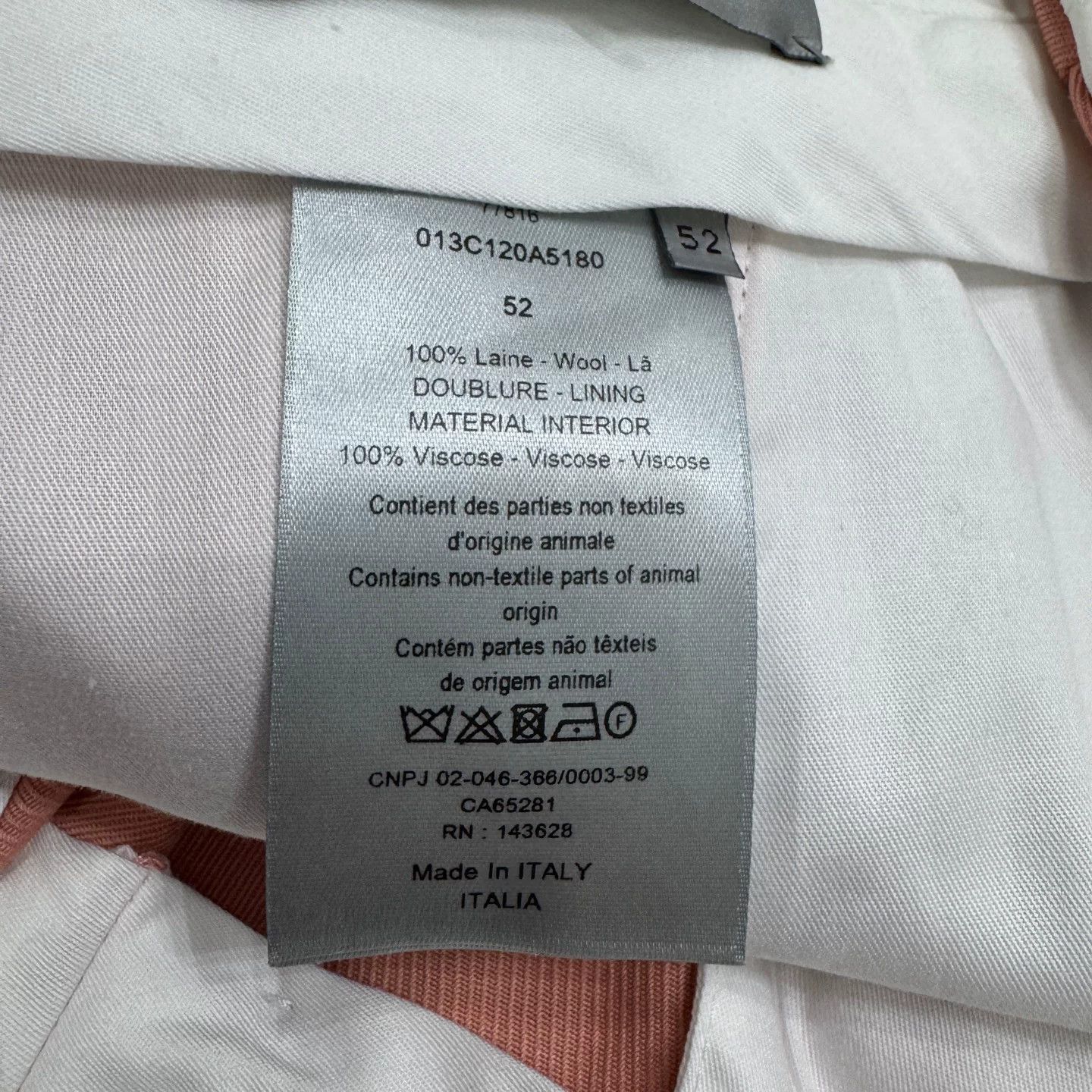 Dior Dior Pink Wool Casual Pants Size 52 Size US 36 / EU 52 - 4 Thumbnail