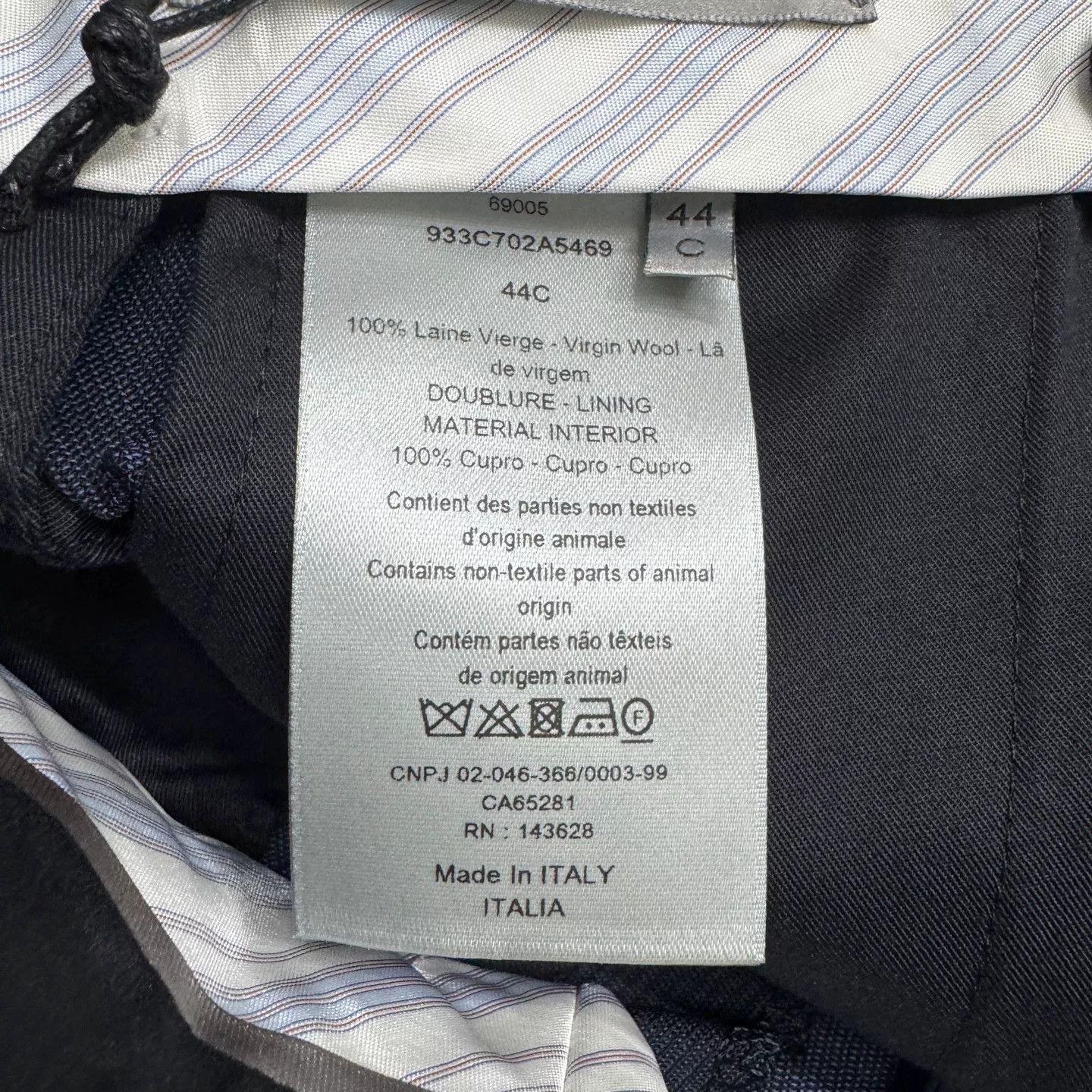 Dior Dior Navy Virgin Wool Trousers US 28 Size US 28 / EU 44 - 4 Thumbnail