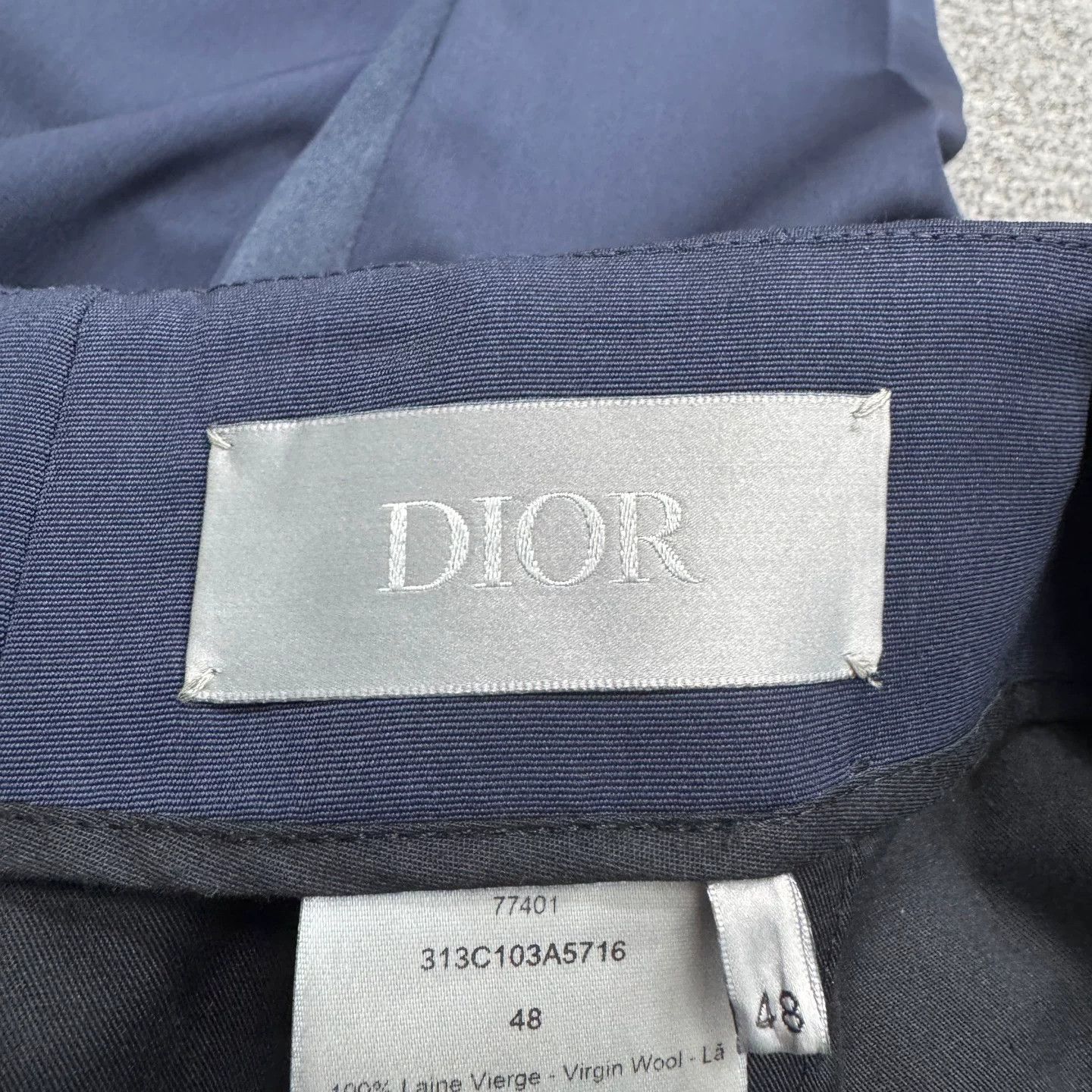 Dior Dior Virgin Wool Formal Trousers 38R Size 38R - 3 Thumbnail