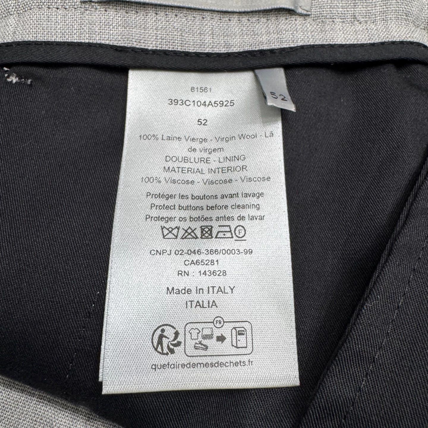 Dior Dior Gray Virgin Wool Casual Pants Size 36 Size US 36 / EU 52 - 4 Thumbnail