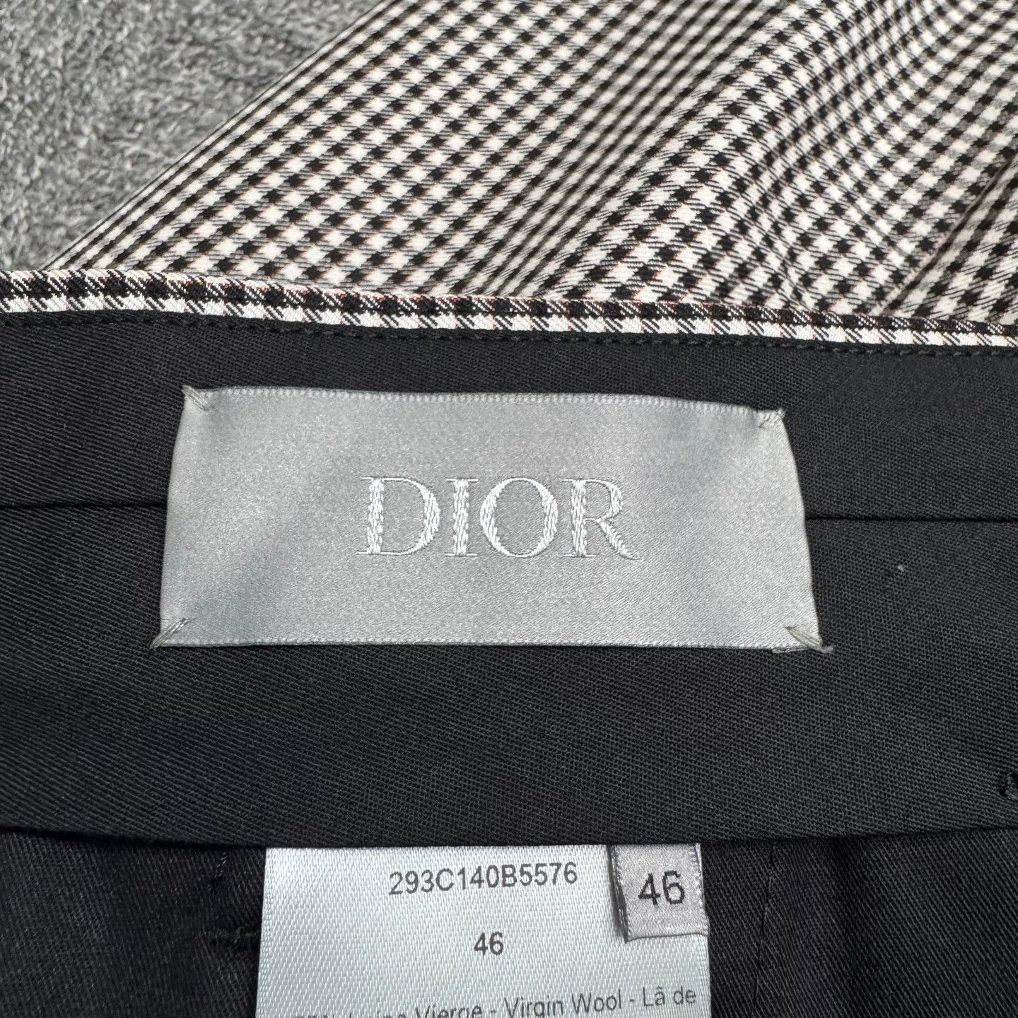 Dior Dior Checked Virgin Wool Pants Size 30 Size US 30 / EU 46 - 3 Thumbnail