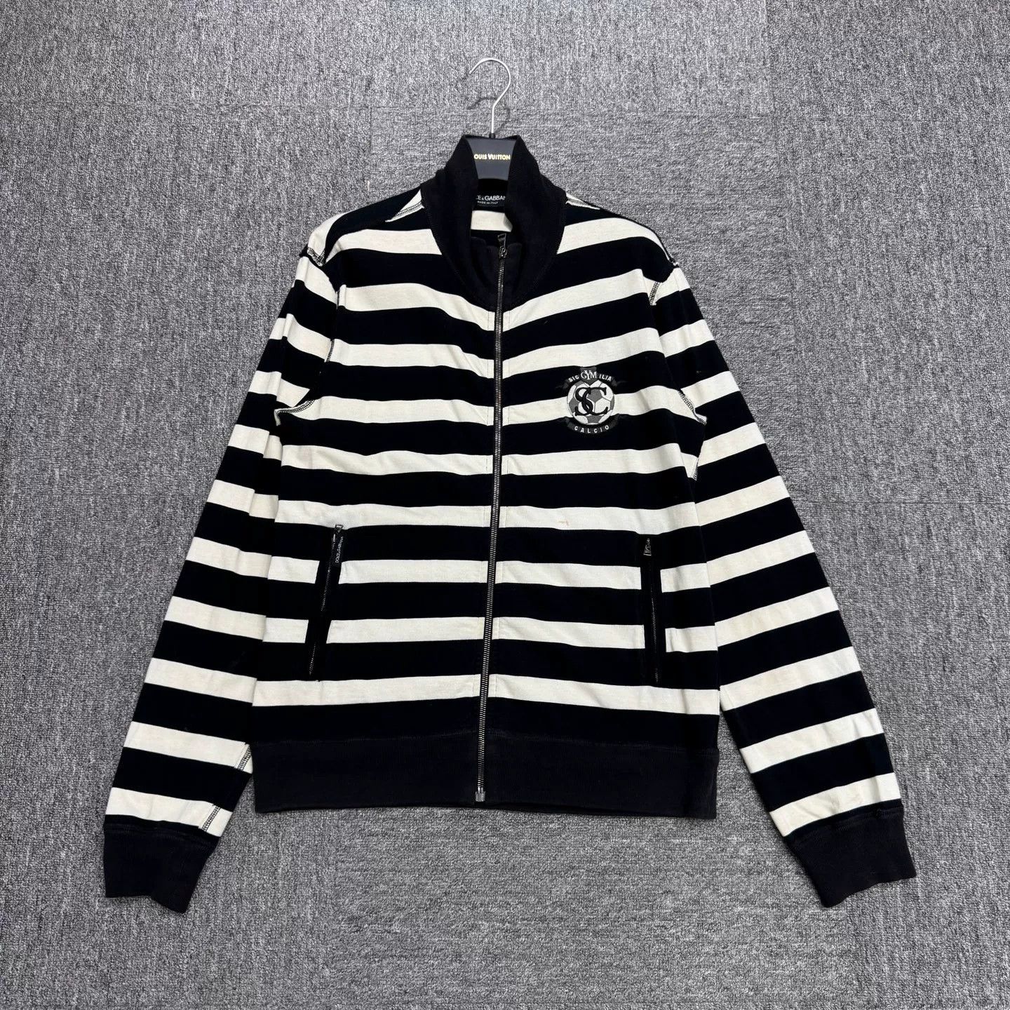 Dolce & Gabbana Dolce & Gabbana Striped Calcio Zip-Up Jacket Size M Size US M / EU 48-50 / 2 - 2 Thumbnail