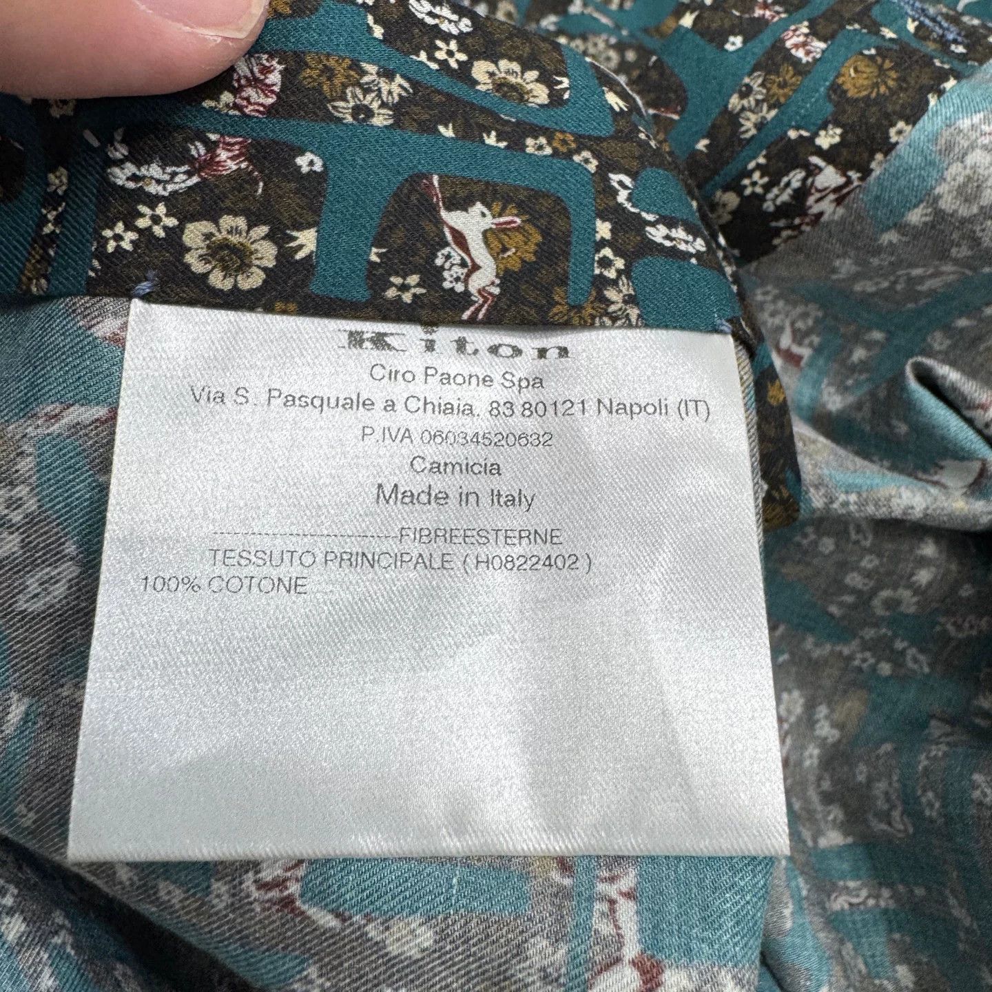 Kiton Kiton Floral Print Shirt Size S Size US S / EU 44-46 / 1 - 4 Thumbnail