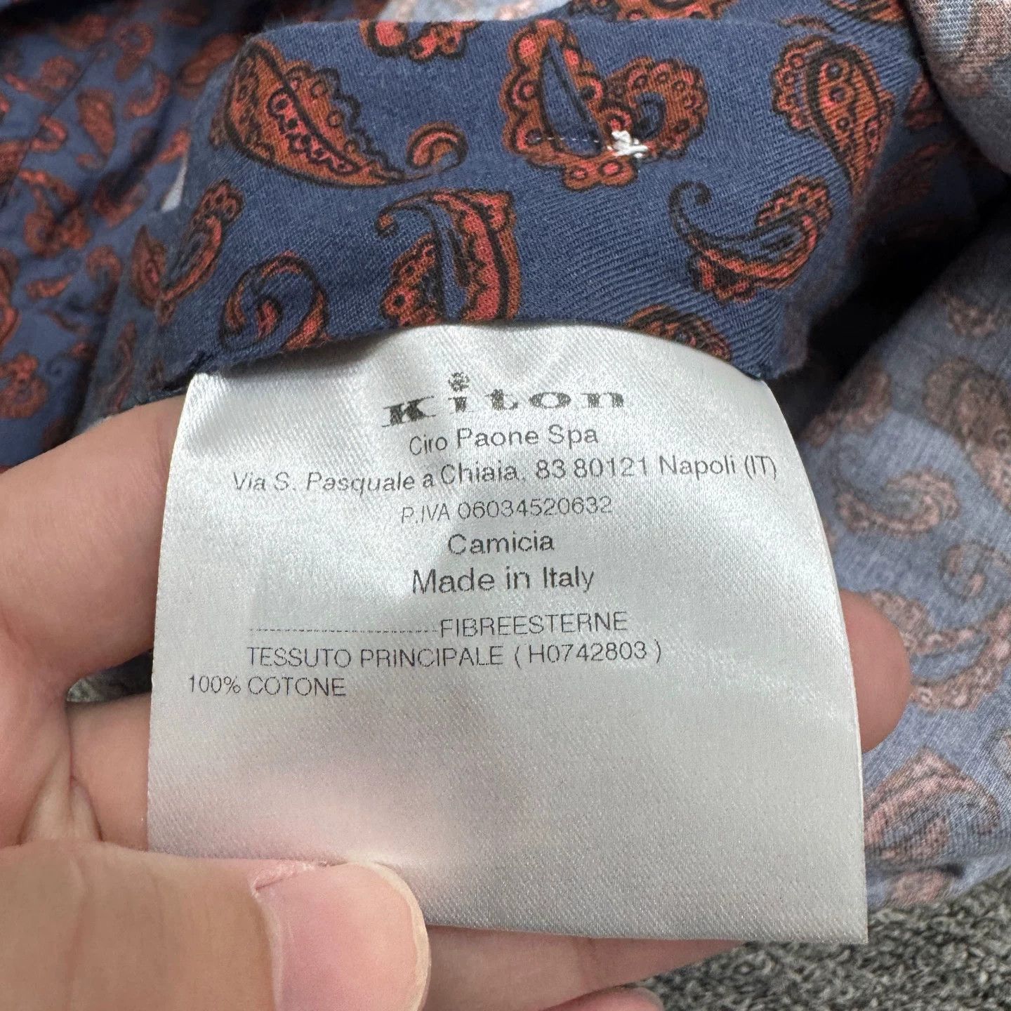 Kiton Kiton Paisley Print Shirt Size 38 Size US S / EU 44-46 / 1 - 5 Thumbnail
