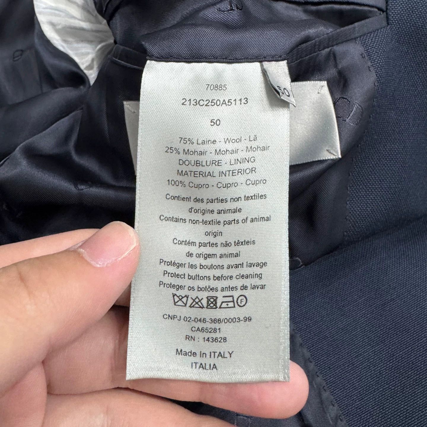 Dior Dior Belted Wool Mohair Blazer Size 40R Size 40R - 4 Thumbnail