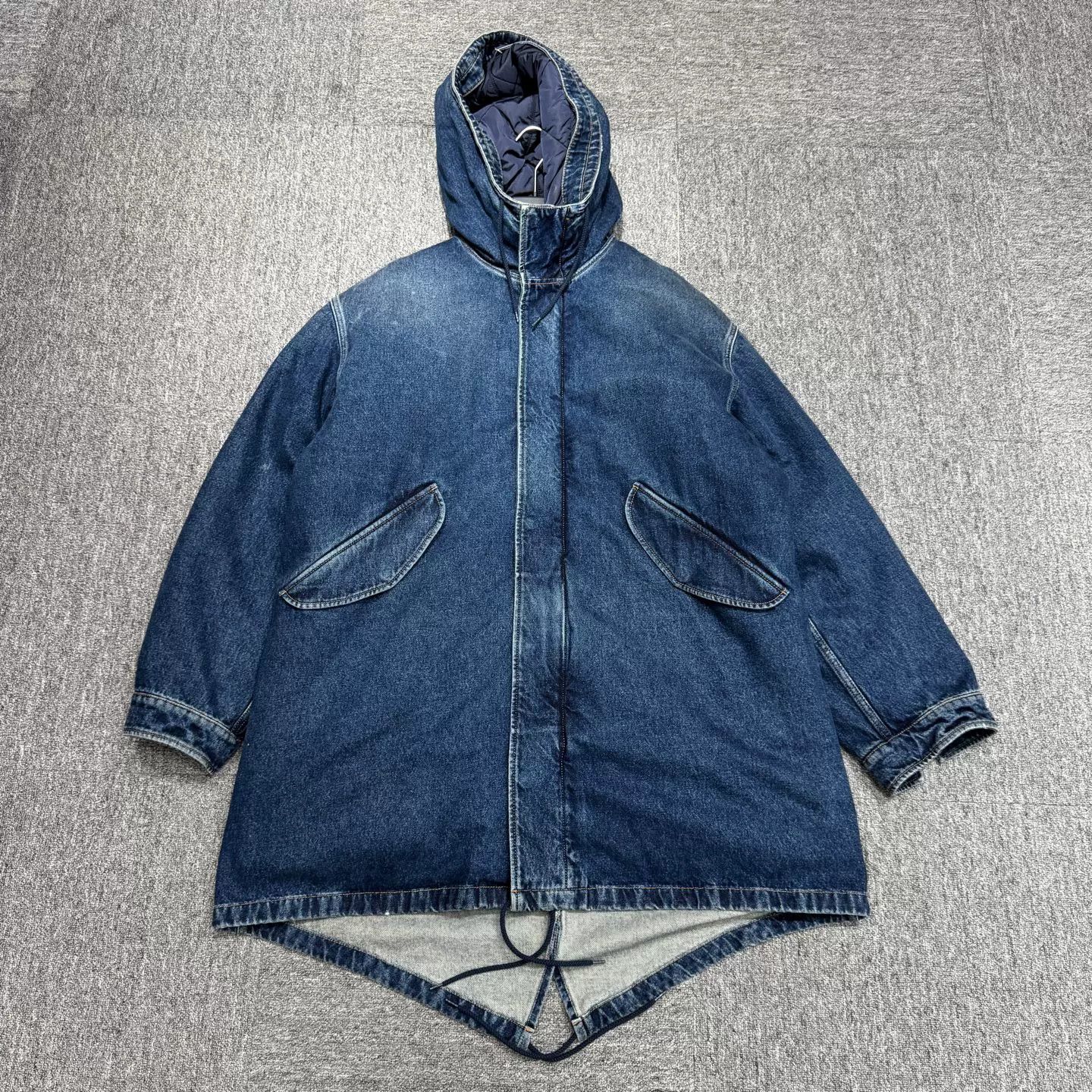 Prada Prada Denim Hooded Parka Size M Size US M / EU 48-50 / 2 - 2 Thumbnail