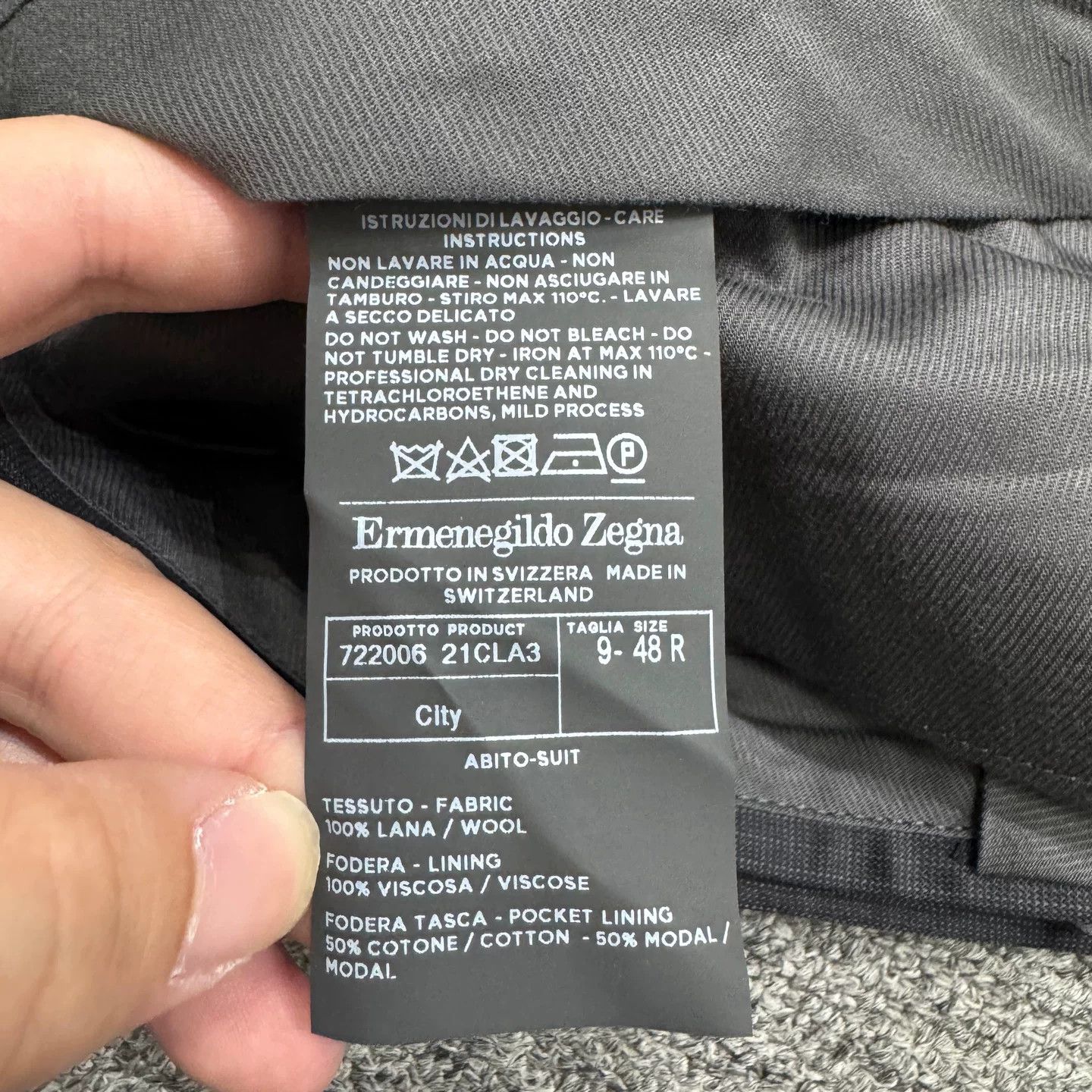 Ermenegildo Zegna Ermenegildo Zegna Wool Formal Trousers Size 48 Size 38R - 3 Thumbnail