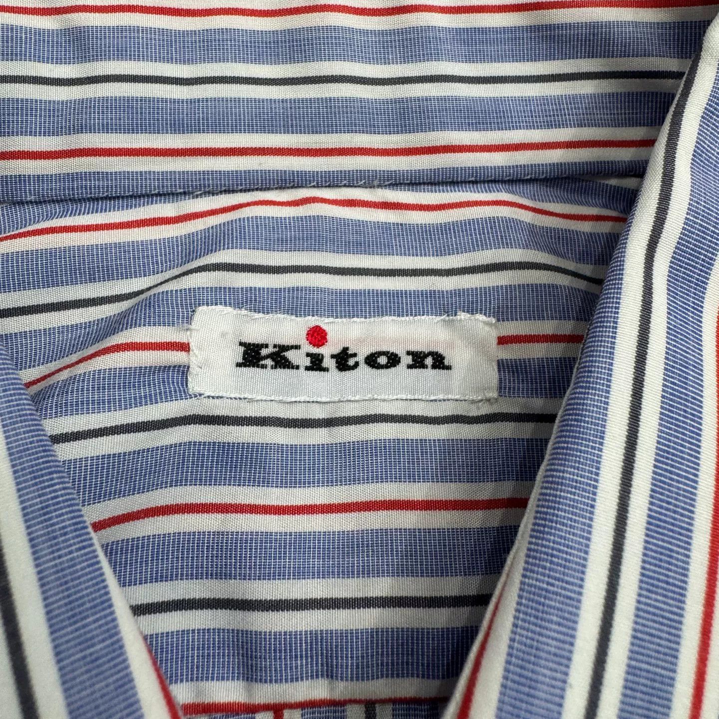Kiton Kiton Striped Button Up Shirt Size S Size US S / EU 44-46 / 1 - 5 Thumbnail