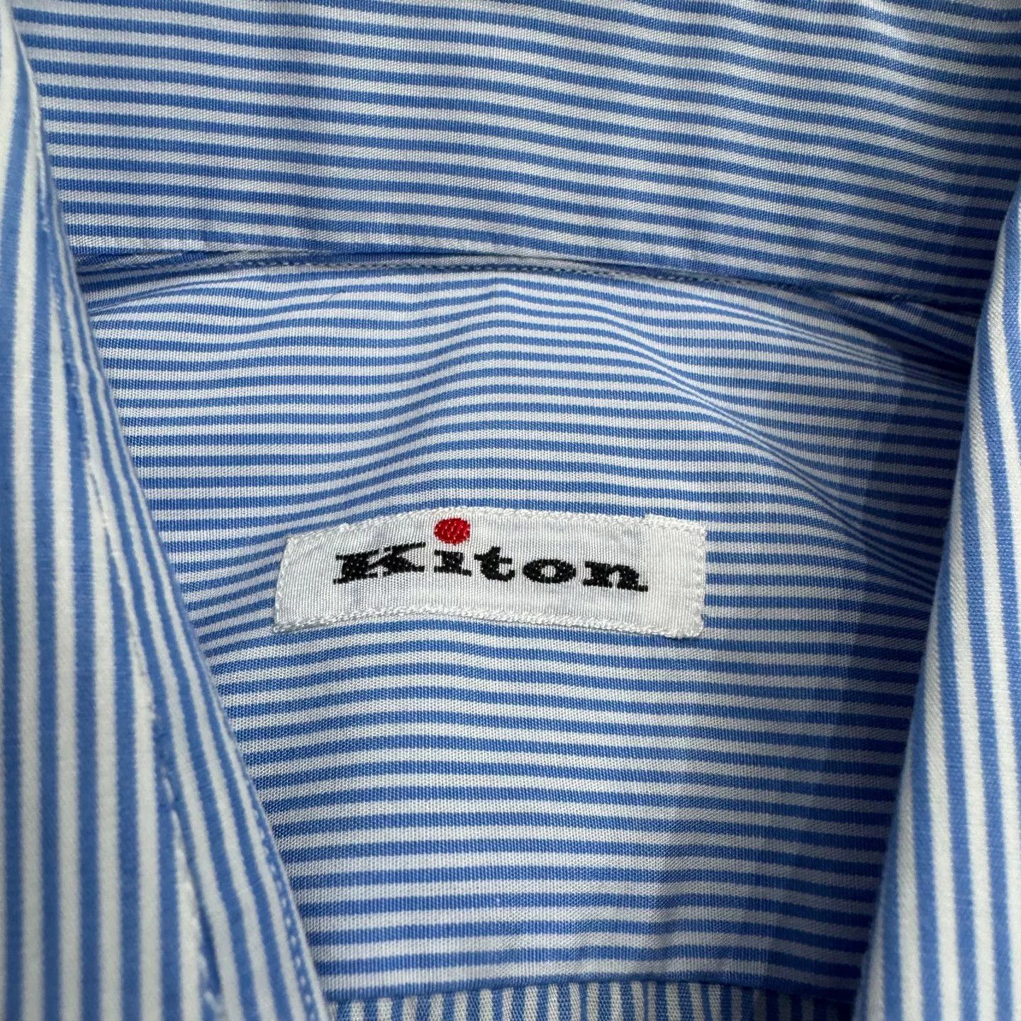 Kiton Kiton Striped Shirt Size 38 Size US S / EU 44-46 / 1 - 5 Thumbnail
