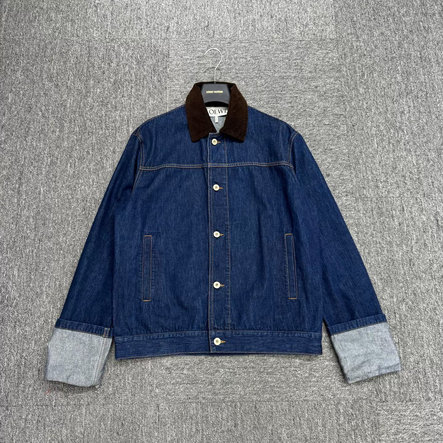 Loewe Loewe Corduroy Collar Denim Jacket Size S Size US S / EU 44-46 / 1 - 2 Thumbnail