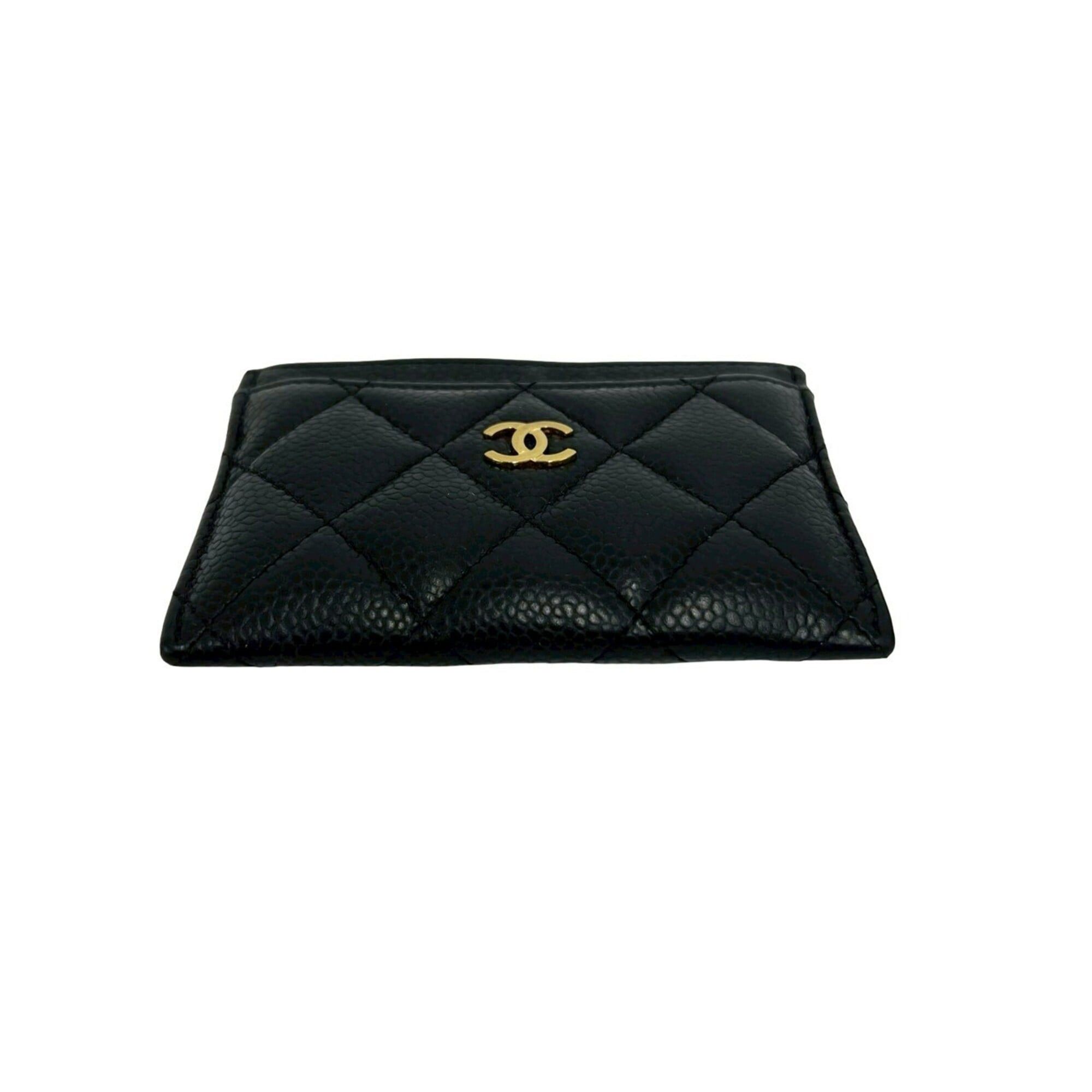 Chanel CHANEL Matelassé Coco Mark Caviar Leather Business Card Holder/Card Case/Pass Case, Black, 38791 Size ONE SIZE - 6 Thumbnail