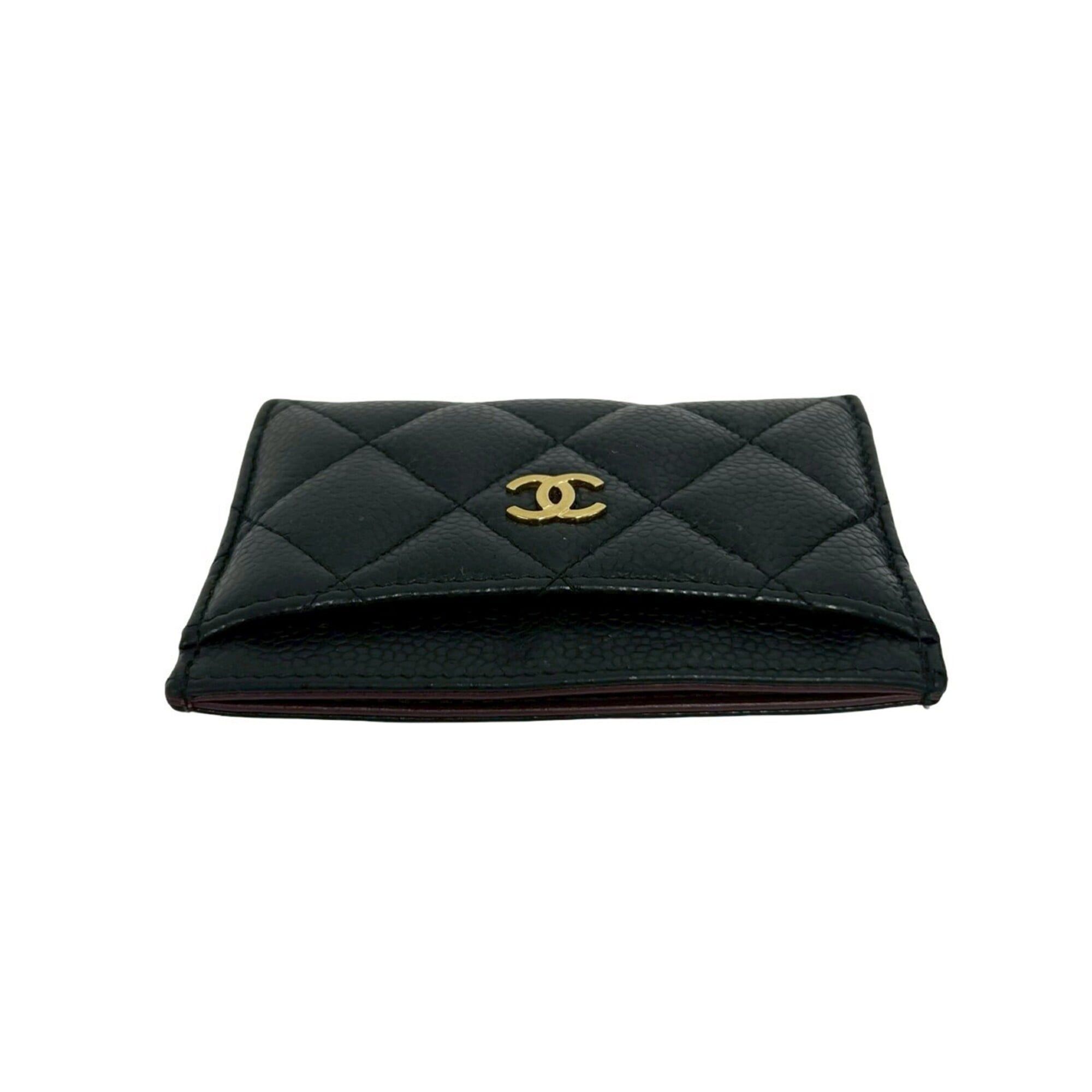 Chanel CHANEL Matelassé Coco Mark Caviar Leather Business Card Holder/Card Case/Pass Case, Black, 38791 Size ONE SIZE - 3 Thumbnail