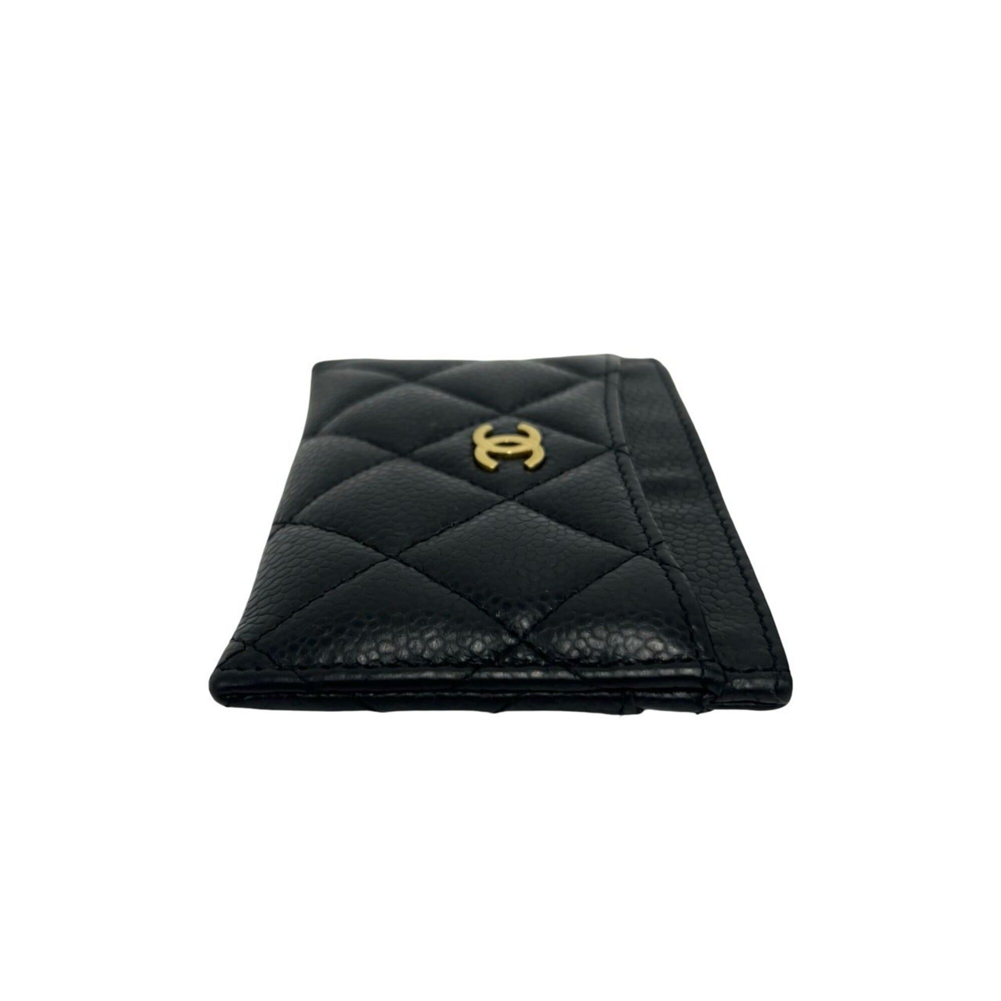 Chanel CHANEL Matelassé Coco Mark Caviar Leather Business Card Holder/Card Case/Pass Case, Black, 38791 Size ONE SIZE - 5 Thumbnail