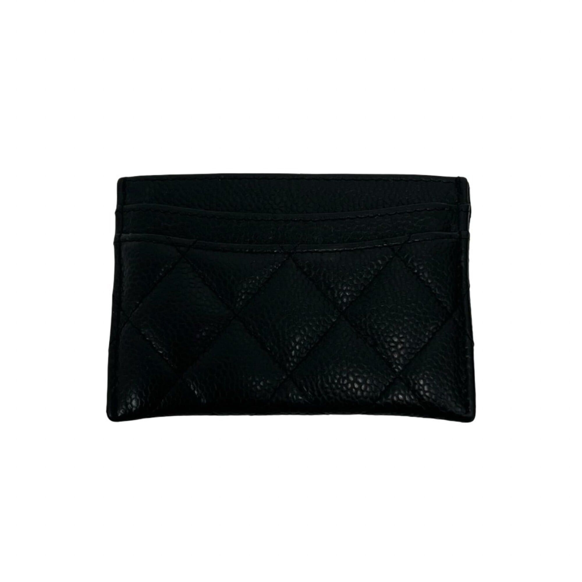 Chanel CHANEL Matelassé Coco Mark Caviar Leather Business Card Holder/Card Case/Pass Case, Black, 38791 Size ONE SIZE - 2 Thumbnail