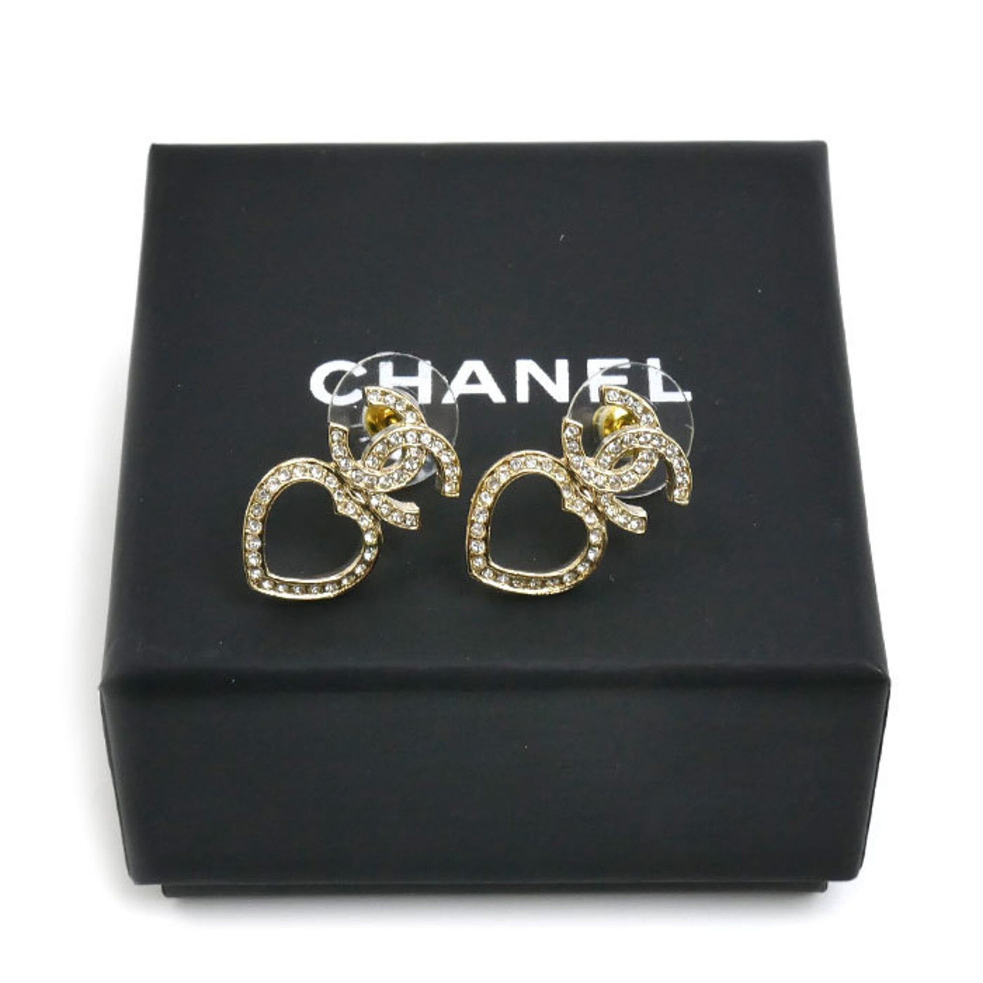 Chanel CHANEL GP Coco Mark Heart Earrings ABB665 4.6g Women's Size ONE SIZE - 5 Thumbnail
