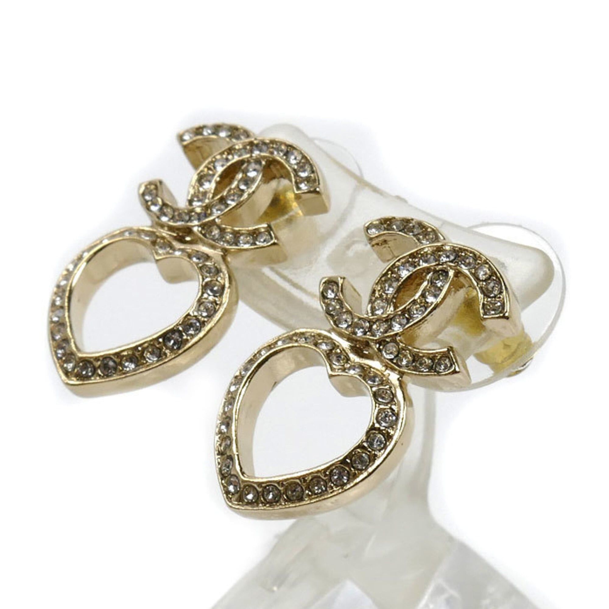 Chanel CHANEL GP Coco Mark Heart Earrings ABB665 4.6g Women's Size ONE SIZE - 2 Thumbnail