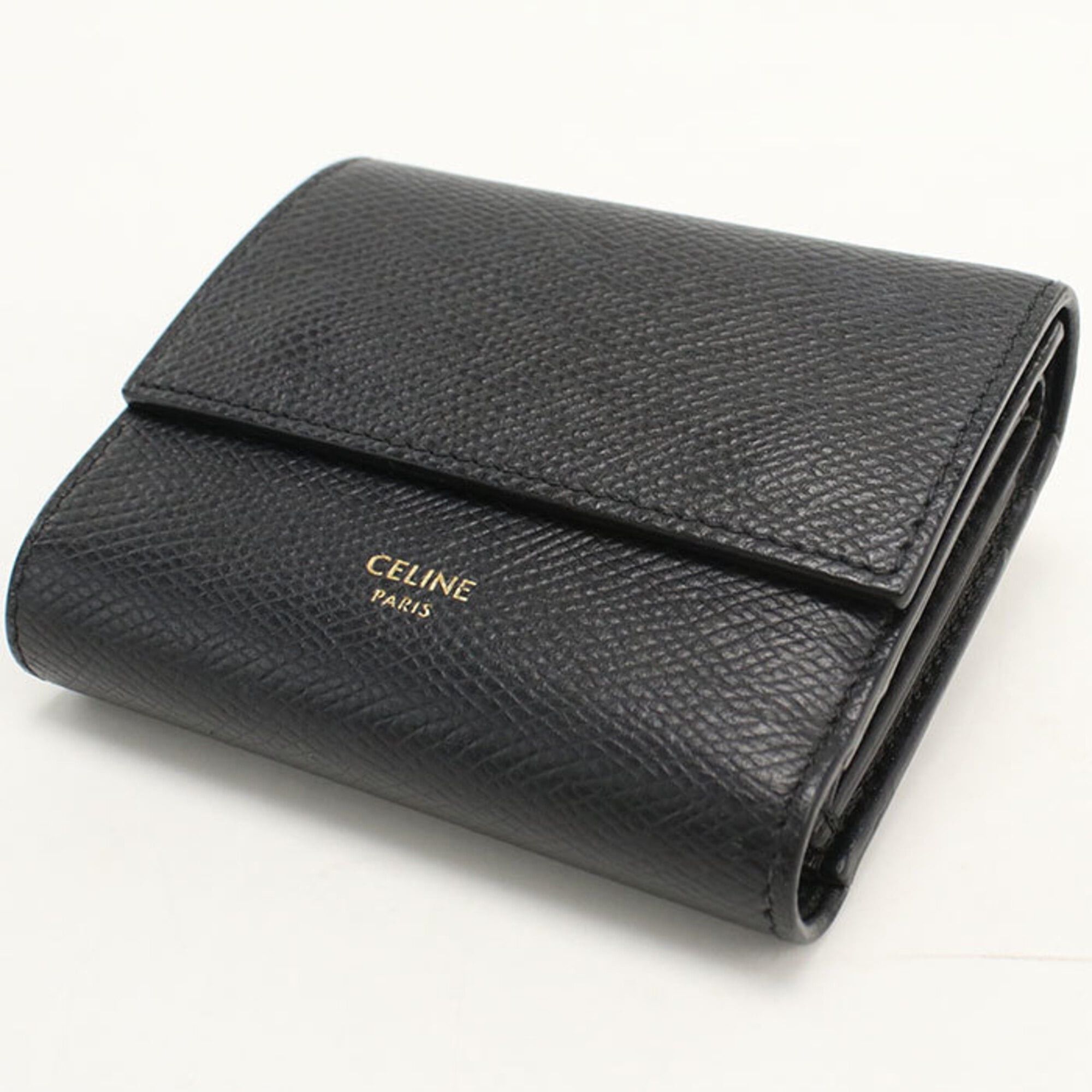 Celine Celine Tri-fold Wallet 10B573BEL.38NO Small Trifold Women's Black Size ONE SIZE - 7 Thumbnail