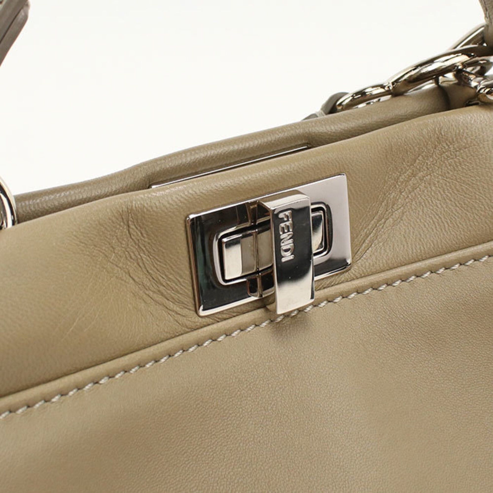 Fendi FENDI handbag 8BN244 2WAY Peekaboo Women's Beige Size ONE SIZE - 4 Thumbnail
