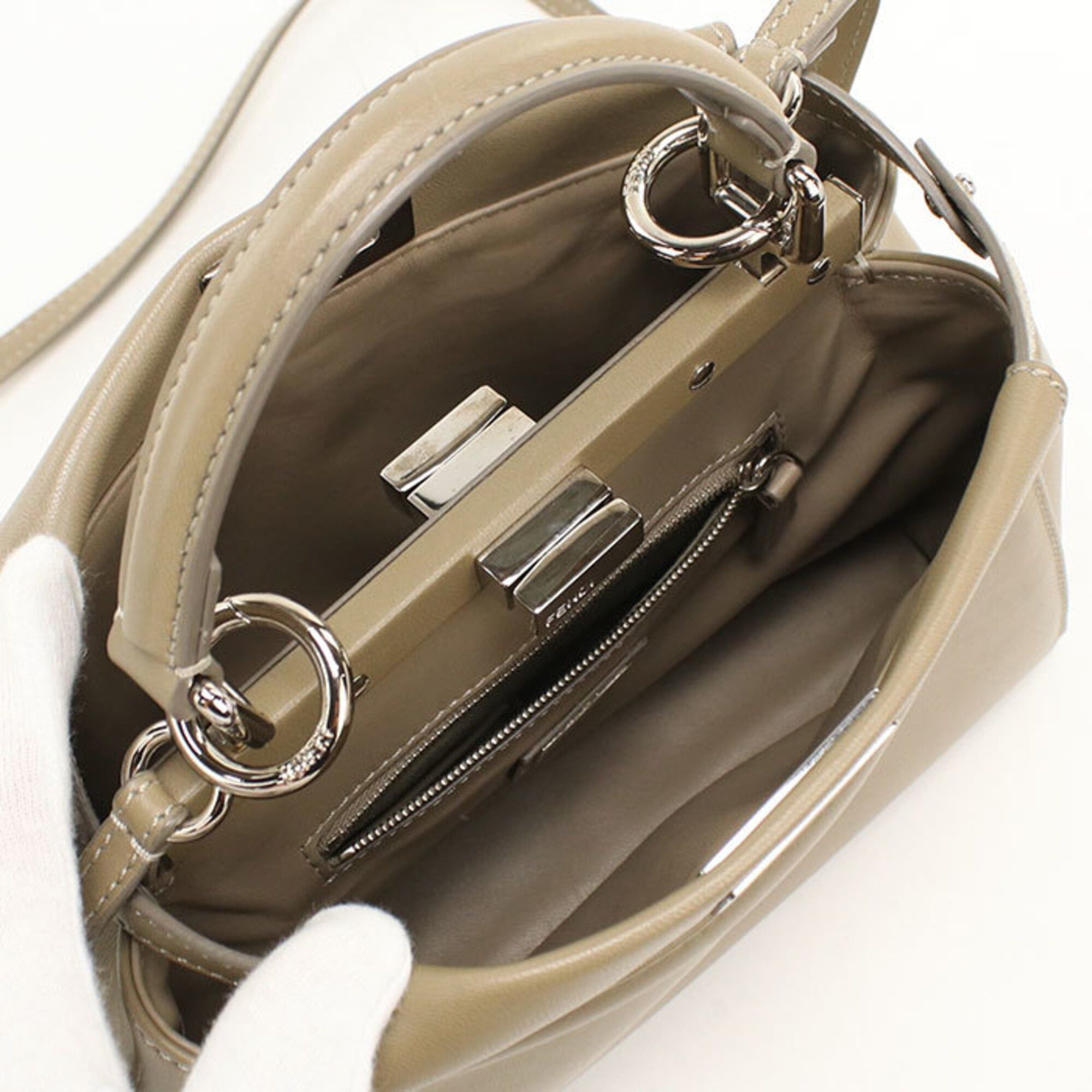 Fendi FENDI handbag 8BN244 2WAY Peekaboo Women's Beige Size ONE SIZE - 3 Thumbnail