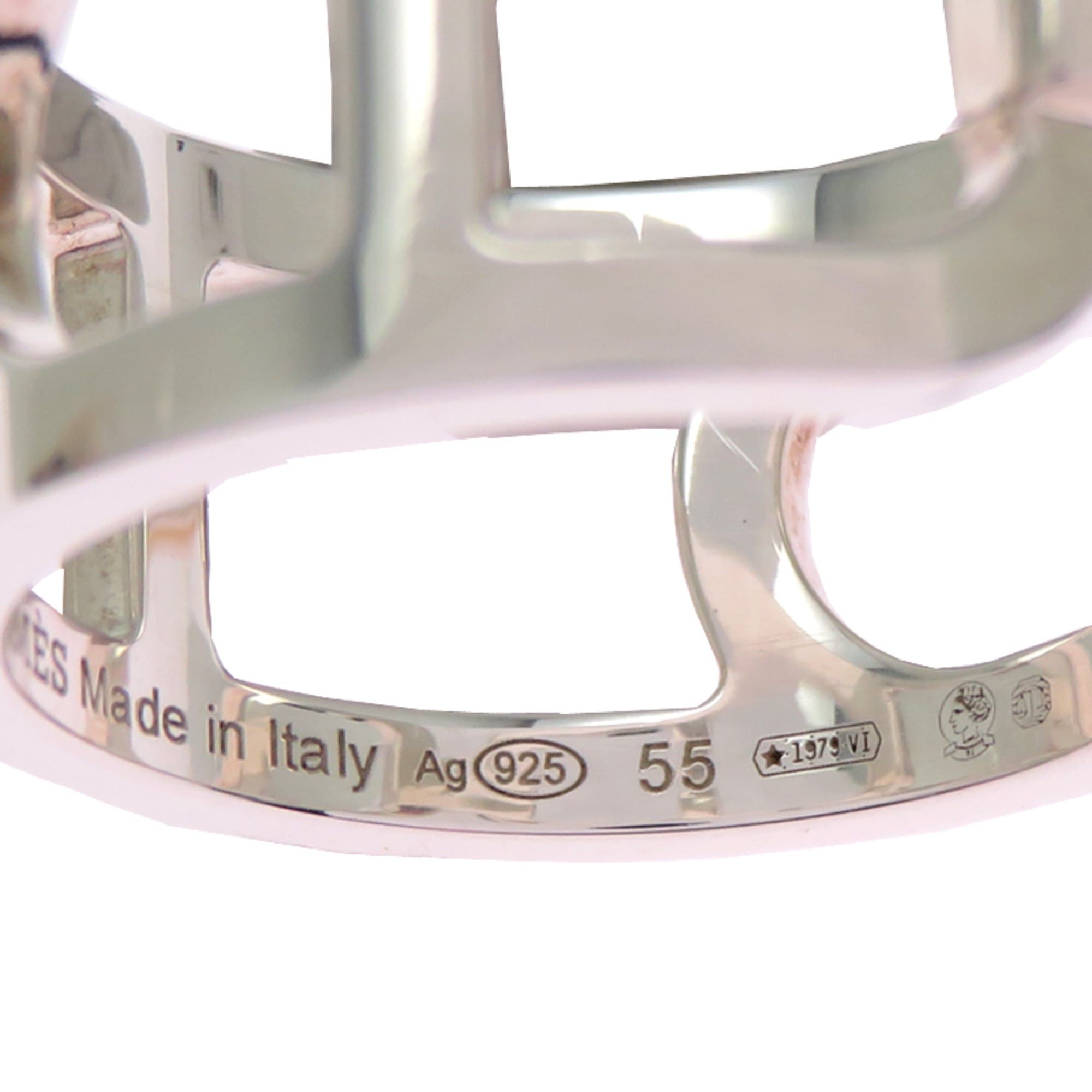 Hermes Hermes #55 Ever Chaine d'Ancre Women's Ring H116619B Sterling Silver 925 Size ONE SIZE - 7 Thumbnail