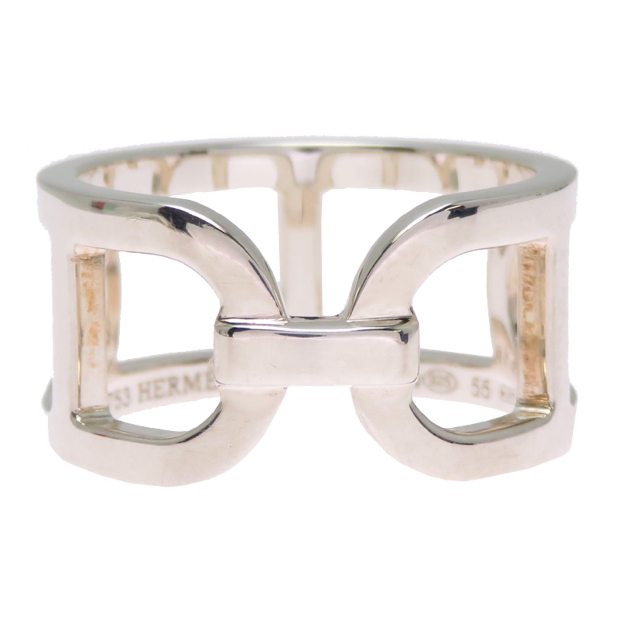 Hermes Hermes #55 Ever Chaine d'Ancre Women's Ring H116619B Sterling Silver 925 Size ONE SIZE - 4 Thumbnail