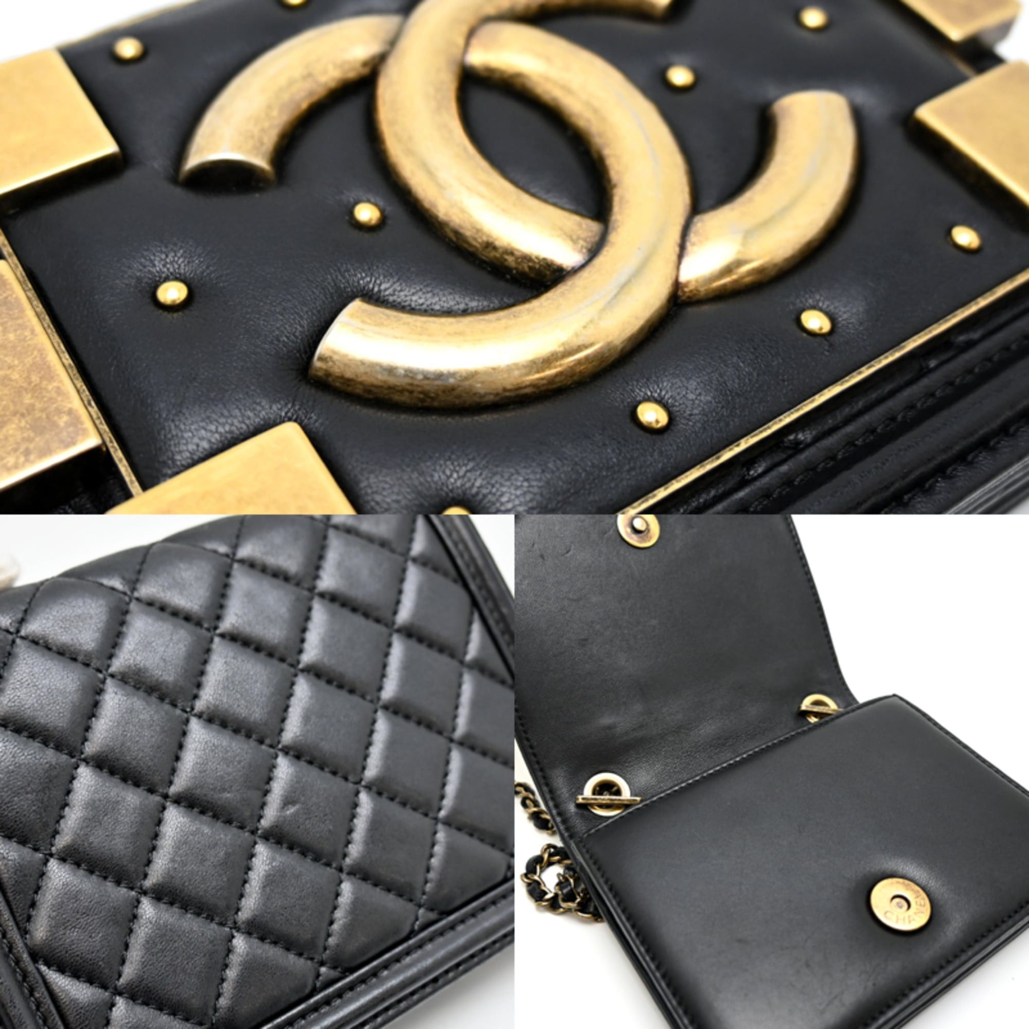 Chanel Chanel Lego Boy Women's Shoulder Bag, Lambskin, Noir (Black) Size ONE SIZE - 7 Thumbnail