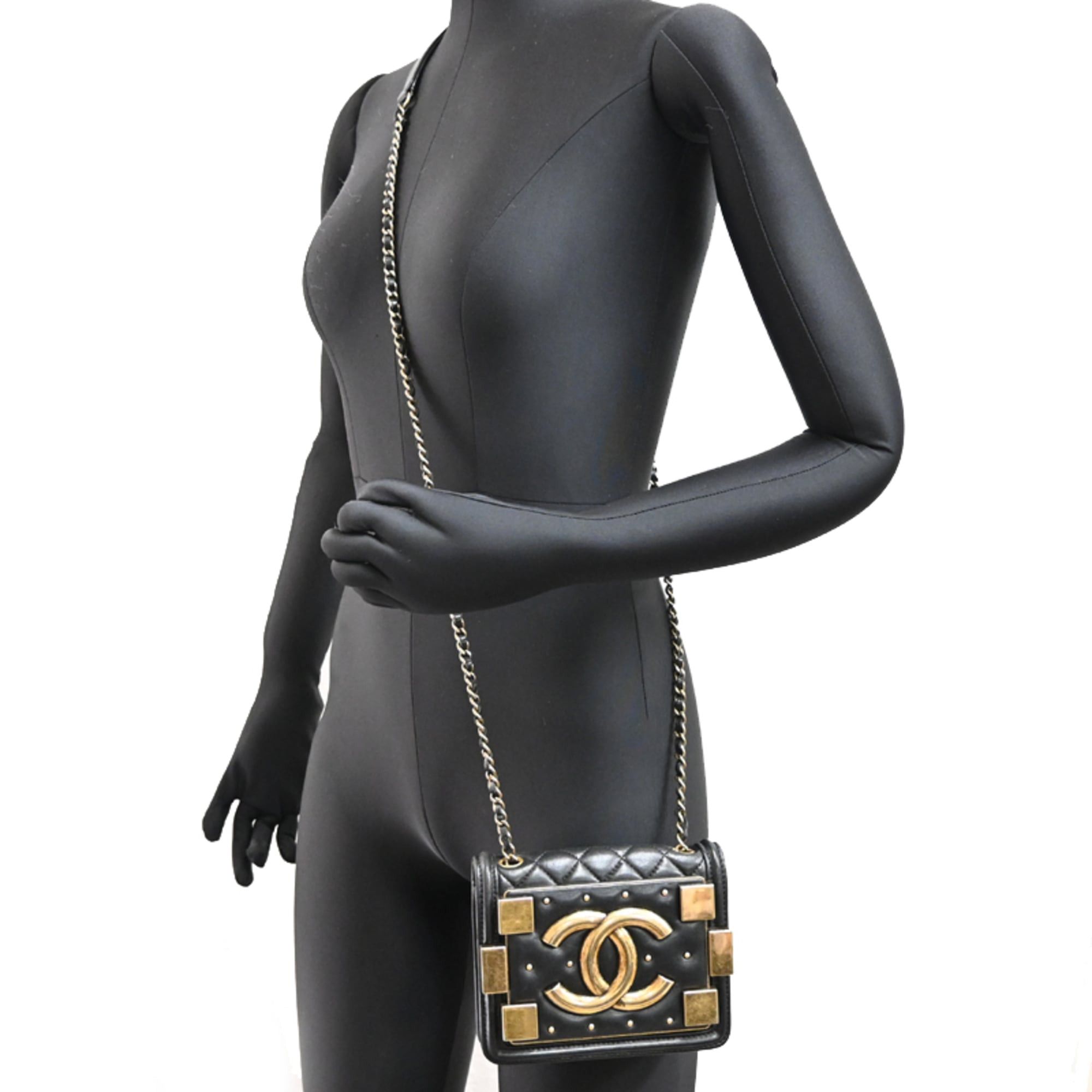 Chanel Chanel Lego Boy Women's Shoulder Bag, Lambskin, Noir (Black) Size ONE SIZE - 10 Thumbnail