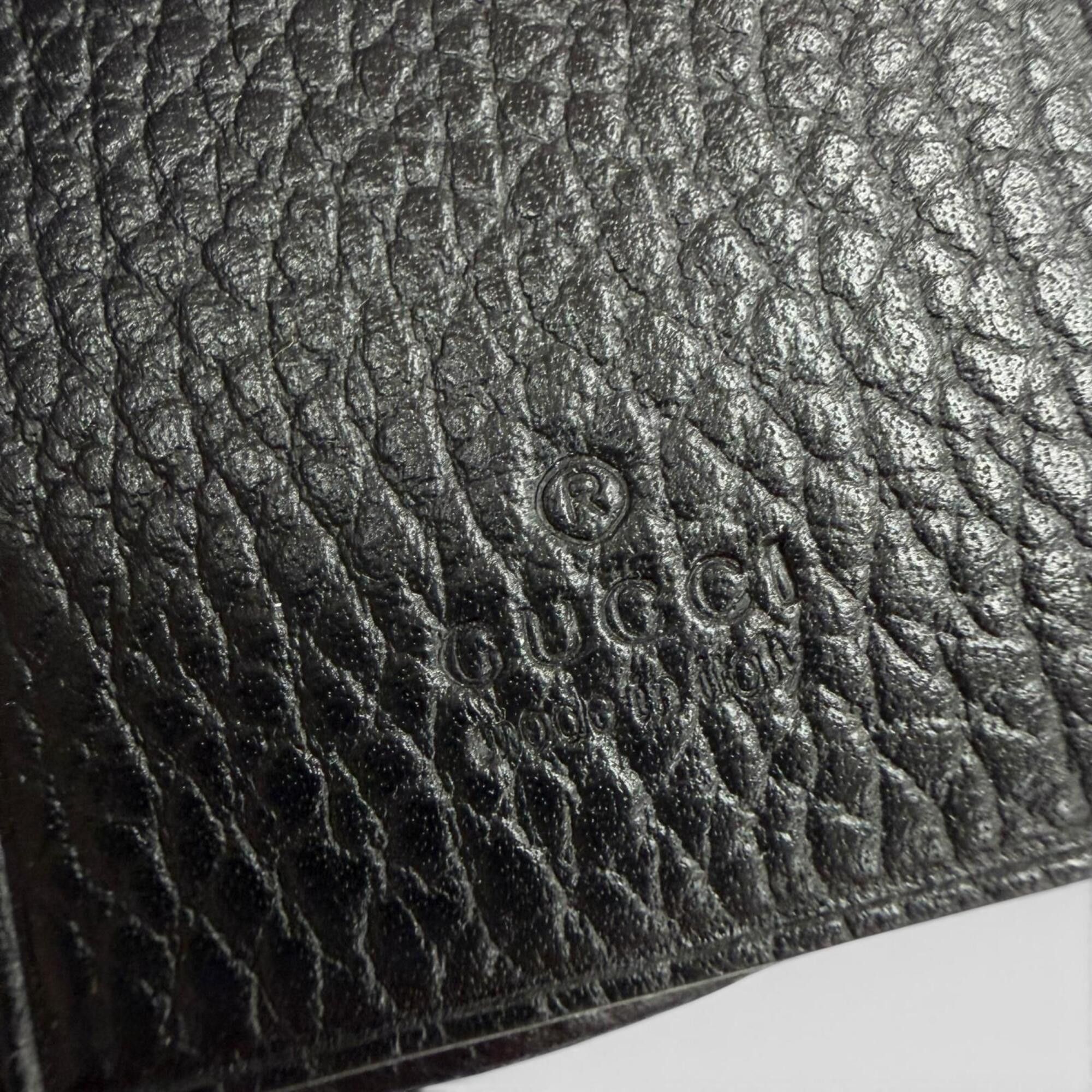 Gucci GUCCI 456118 Leather Double G 6-Key Case, Black with Gold Hardware, Made in Italy, Men's/Women's, Comes Box and Dust Bag. Size ONE SIZE - 11 Thumbnail
