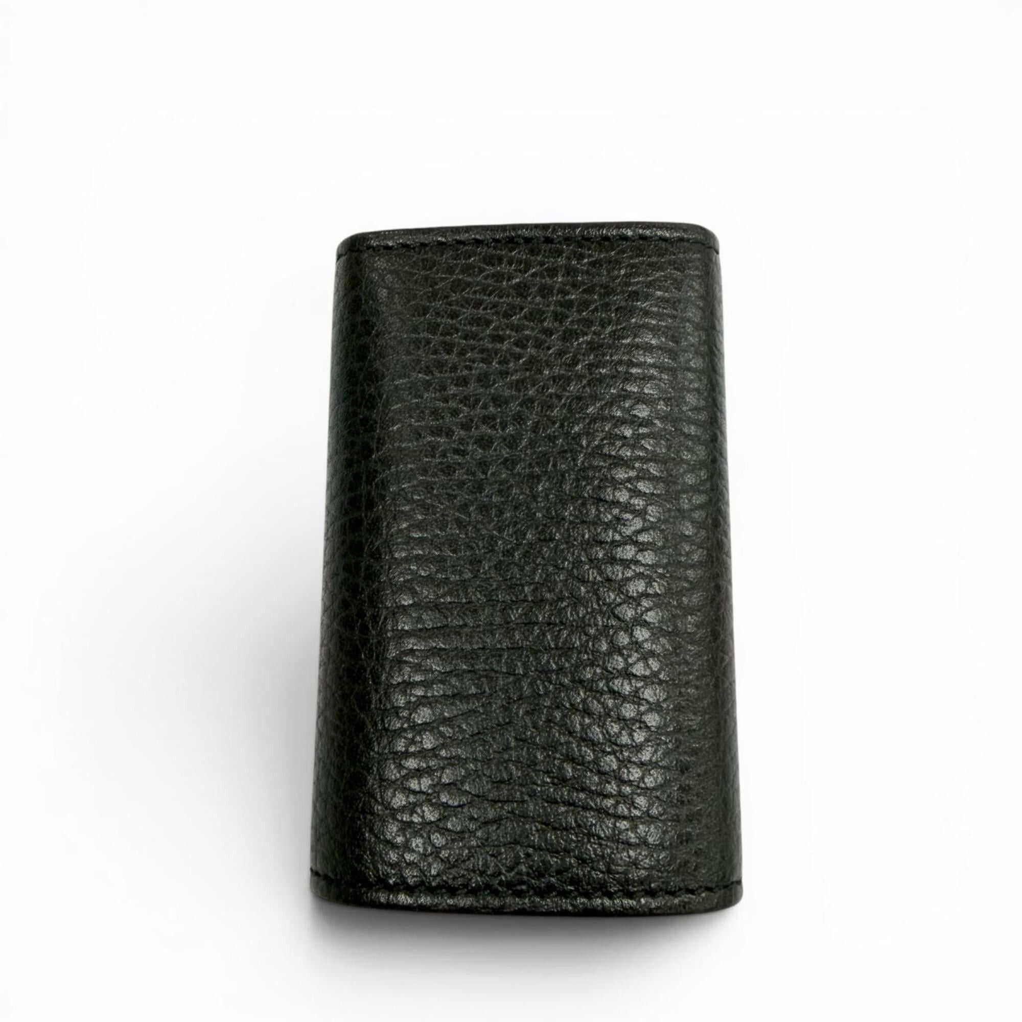 Gucci GUCCI 456118 Leather Double G 6-Key Case, Black with Gold Hardware, Made in Italy, Men's/Women's, Comes Box and Dust Bag. Size ONE SIZE - 4 Thumbnail