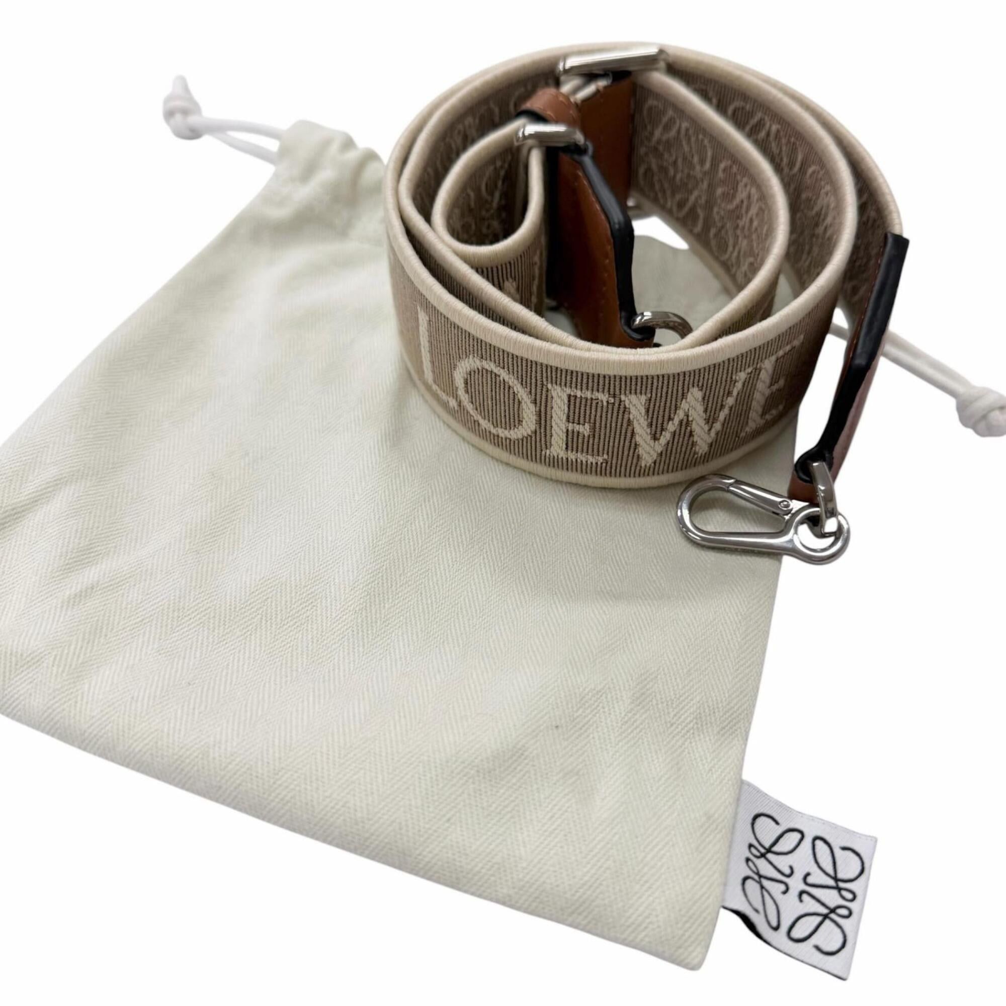Loewe LOEWE C073T87X01 Canvas Leather Anagram Shoulder Strap Beige Brown Made in Spain Men's with Dust Bag Size ONE SIZE - 2 Thumbnail
