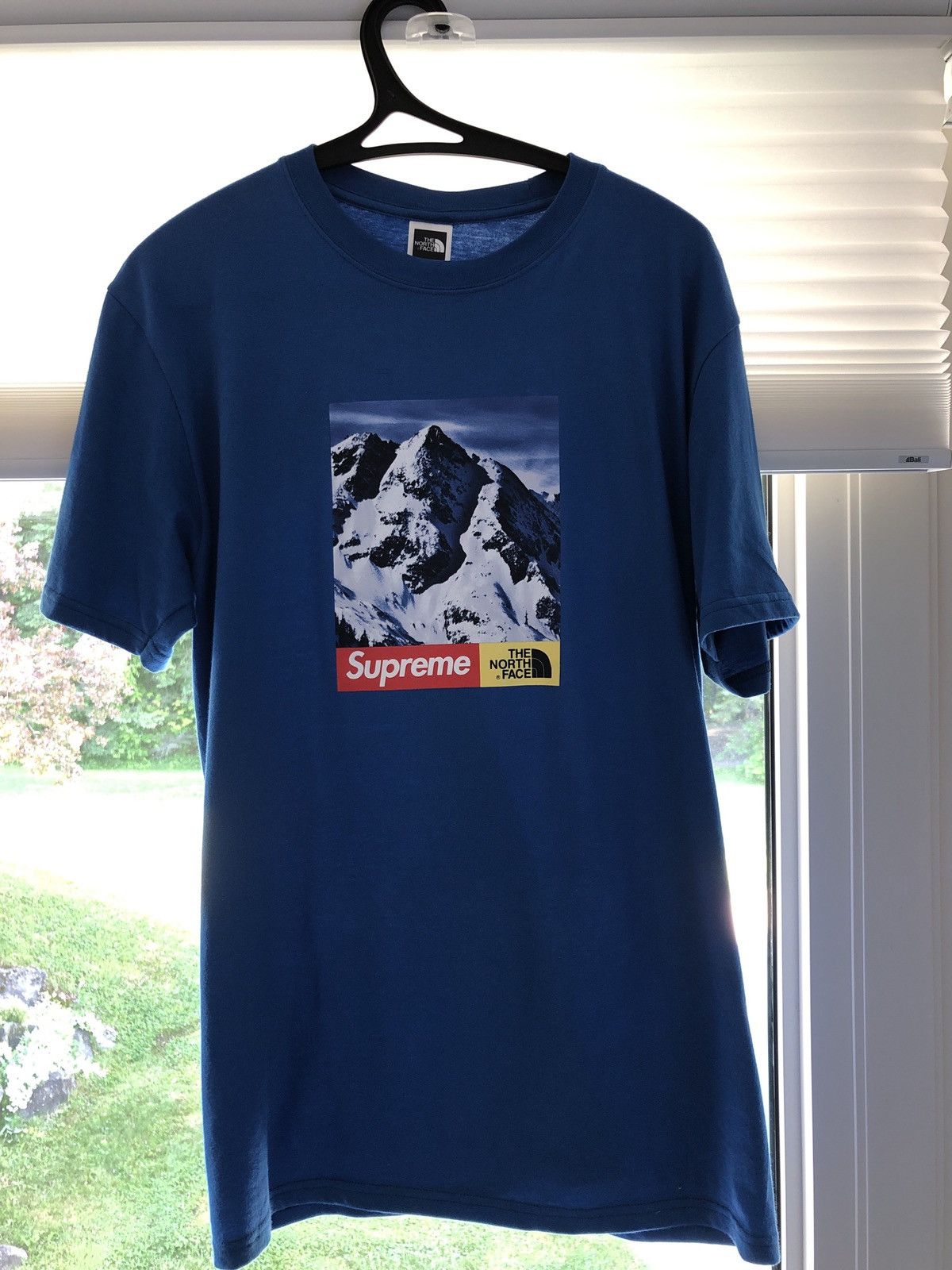 Supreme Supreme X TNF Blue Royal Mountain Tee | Grailed