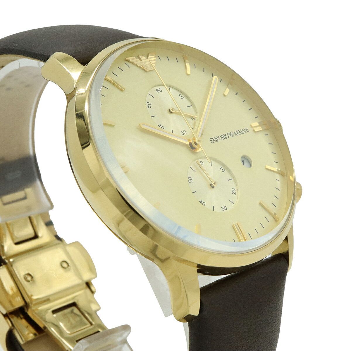 Emporio Armani Emporio Armani Emporio Armani Gold Plated Chronograph Mens Metal Quartz AR-0386 DUTY FREE for USA Size ONE SIZE - 5 Thumbnail