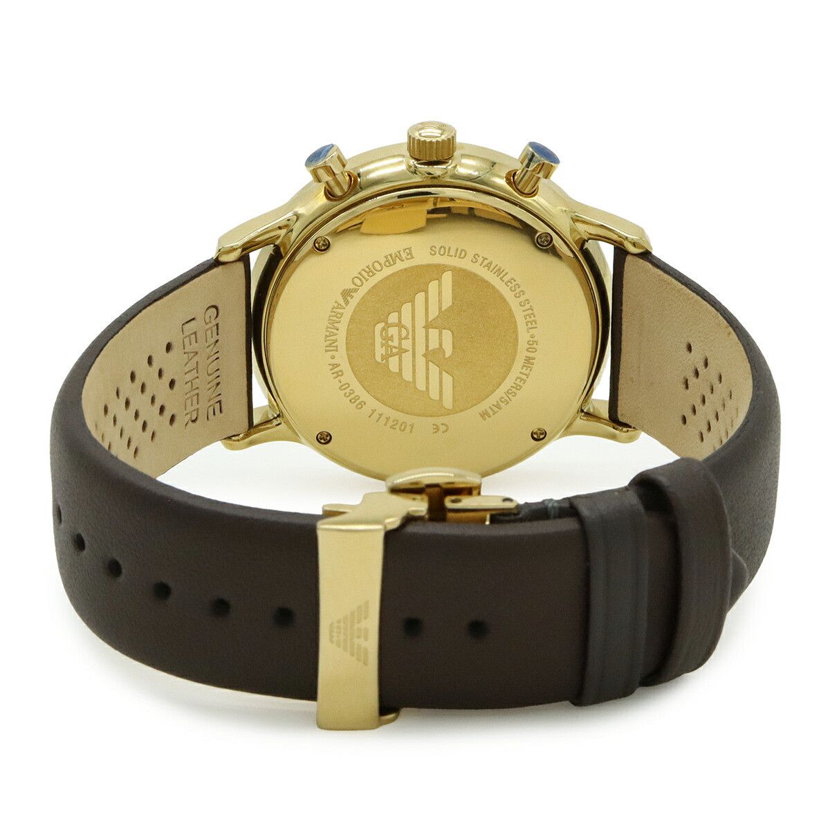 Emporio Armani Emporio Armani Emporio Armani Gold Plated Chronograph Mens Metal Quartz AR-0386 DUTY FREE for USA Size ONE SIZE - 7 Thumbnail