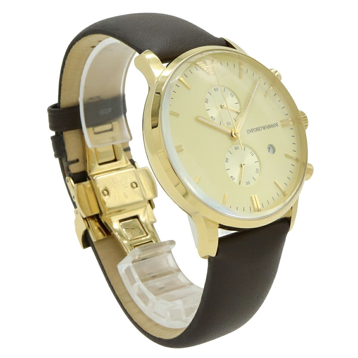 Emporio Armani Emporio Armani Emporio Armani Gold Plated Chronograph Mens Metal Quartz AR-0386 DUTY FREE for USA Size ONE SIZE - 3 Thumbnail