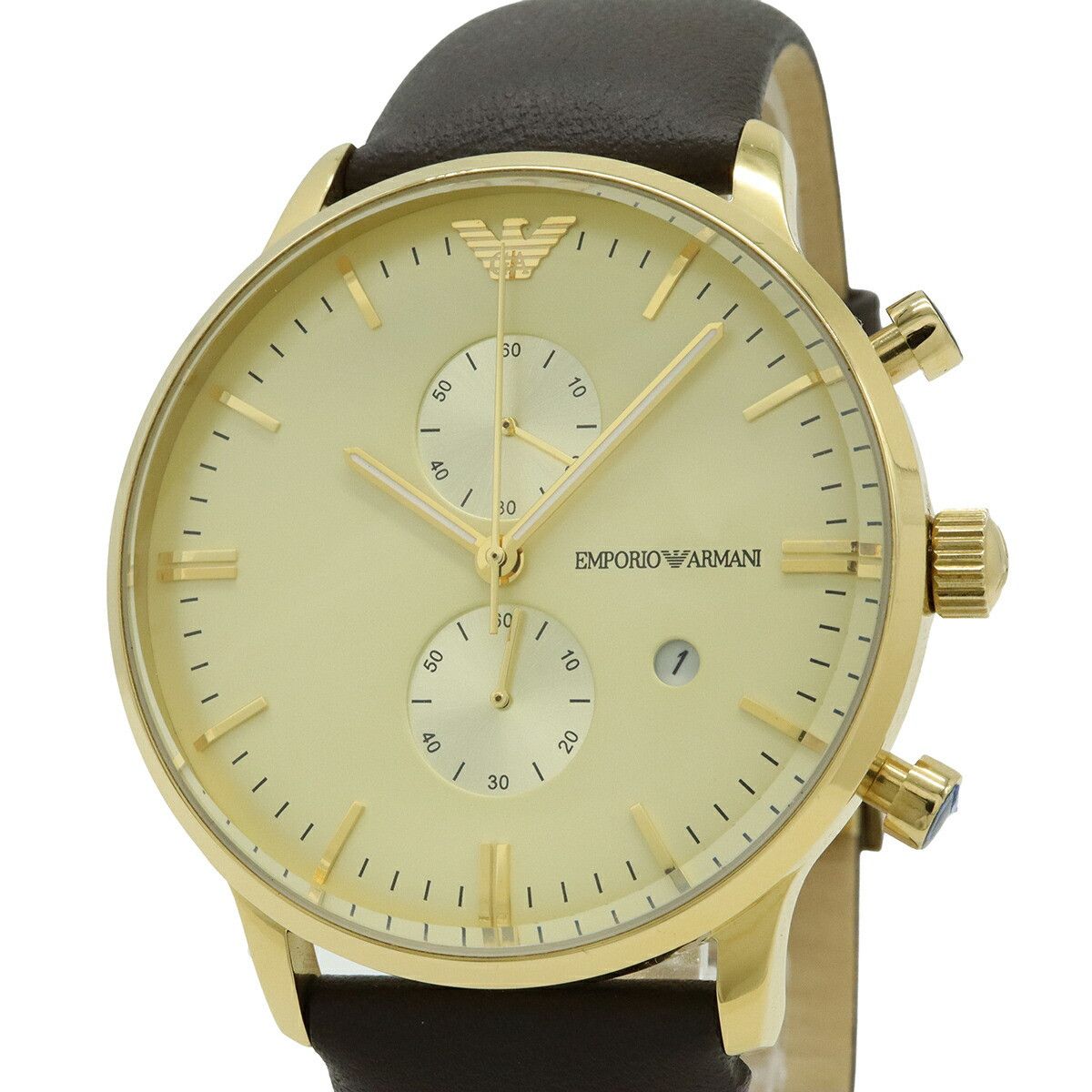 Emporio Armani Emporio Armani Emporio Armani Gold Plated Chronograph Mens Metal Quartz AR-0386 DUTY FREE for USA Size ONE SIZE - 4 Thumbnail