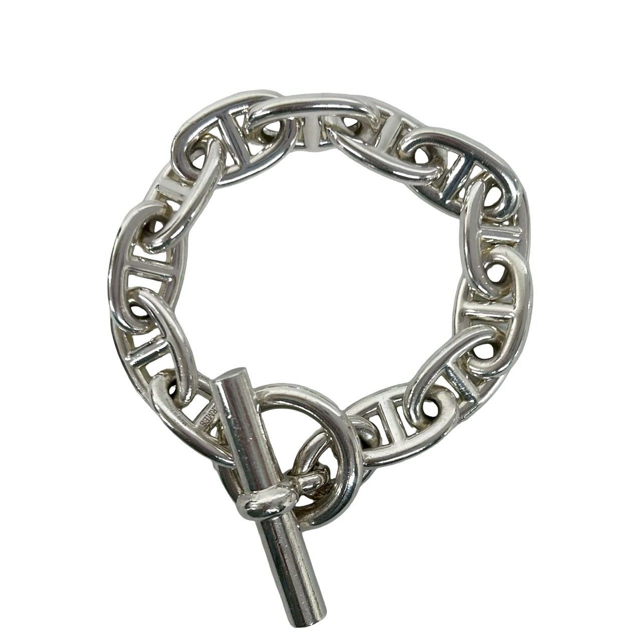 Hermes Hermes Hermes Chaine dAncre TGM Silver Bracelet Precious Metal Bracelet DUTY FREE for USA Size ONE SIZE - 2 Thumbnail