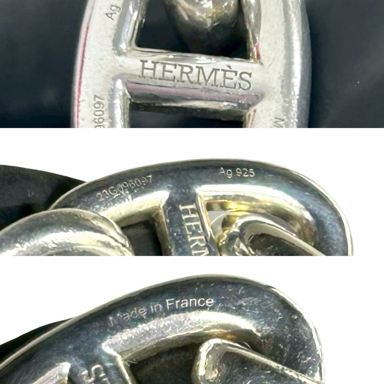Hermes Hermes Hermes Chaine dAncre TGM Silver Bracelet Precious Metal Bracelet DUTY FREE for USA Size ONE SIZE - 4 Thumbnail
