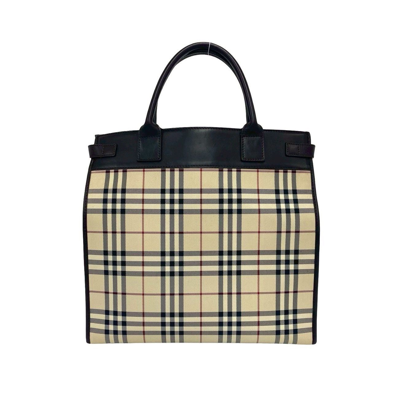 Burberry Burberry Burberry Check Canvas Leather 2way bag Leather Shoulder Bag DUTY FREE for USA Size ONE SIZE - 4 Thumbnail