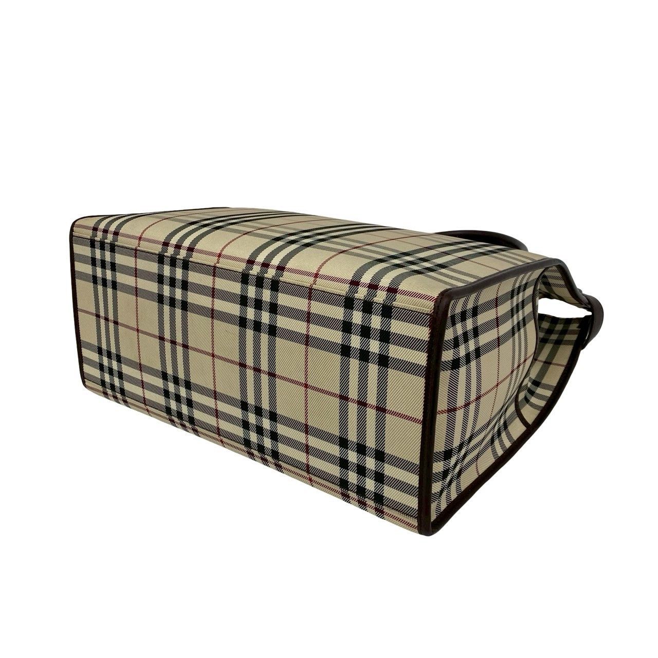 Burberry Burberry Burberry Check Canvas Leather 2way bag Leather Shoulder Bag DUTY FREE for USA Size ONE SIZE - 9 Thumbnail